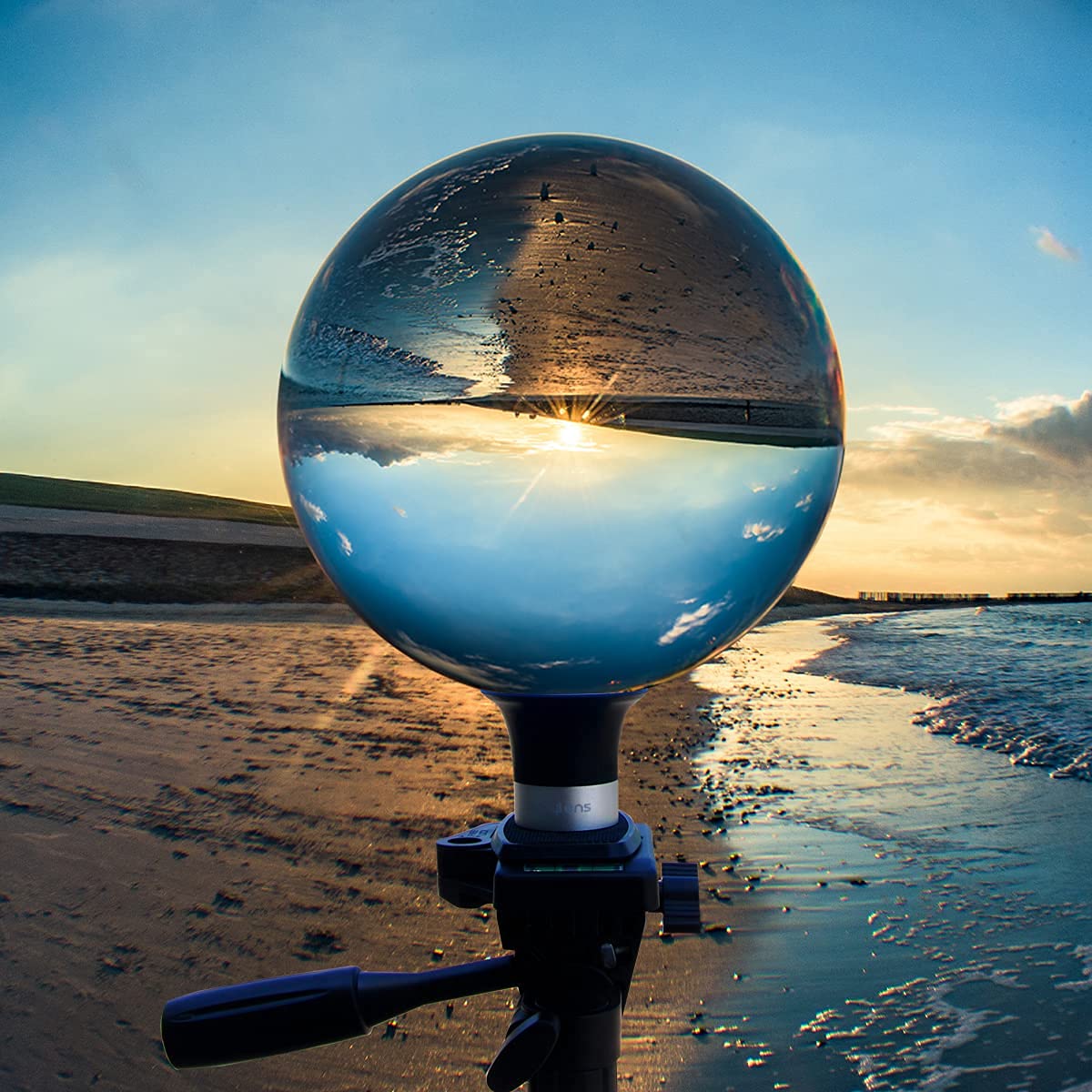 Omylens Lens Ball Stand Supports 60Mm/2.36'' To 150Mm/5.9'' Crystal Ball, Spherical Display Standing, Silicone Suction Cup+Golde