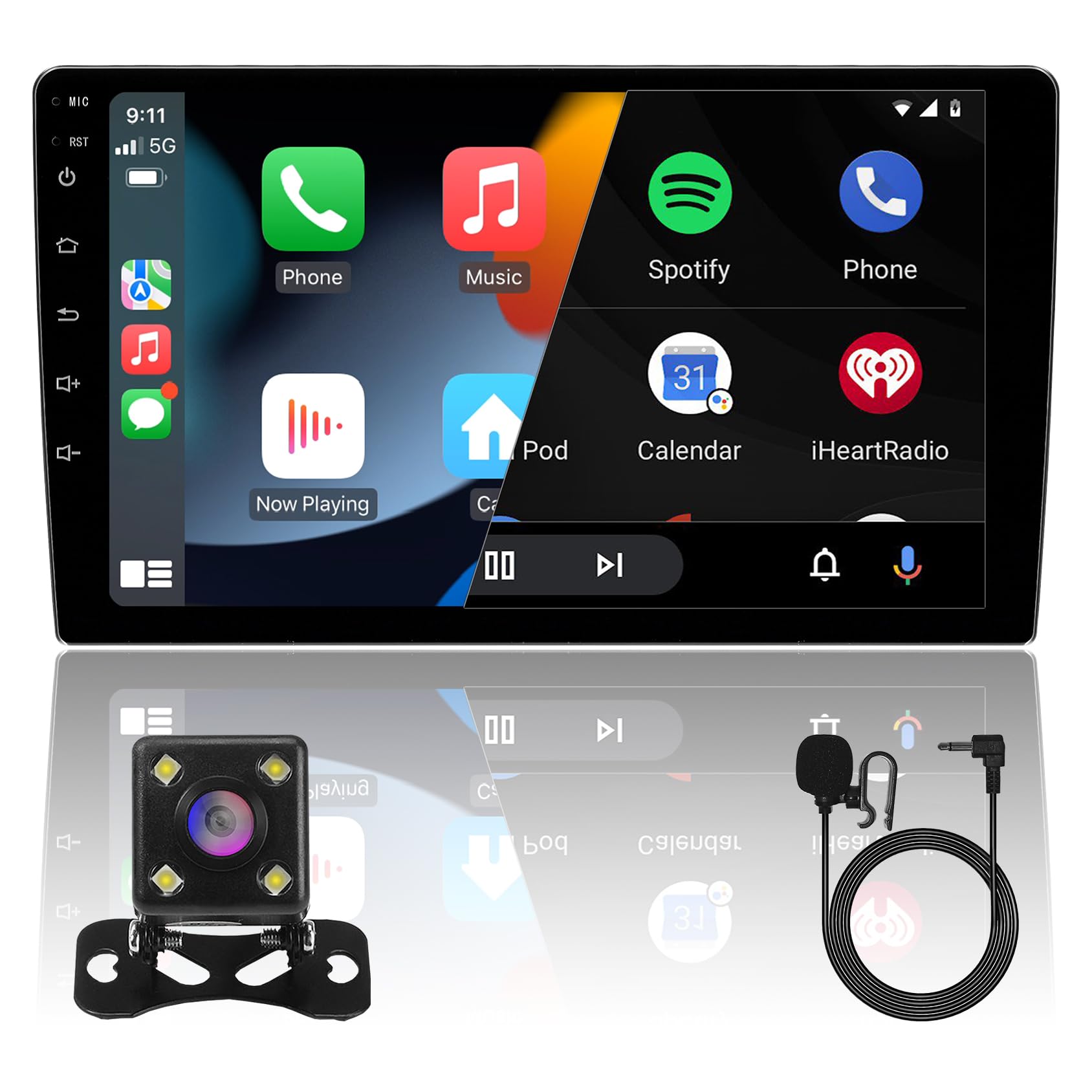 9Inch 2+32Gb Ips Full Touch Screen Android Car Radio Audio Video Stereo Player For 2Din Raido Model With Carplay Android Auto Wi