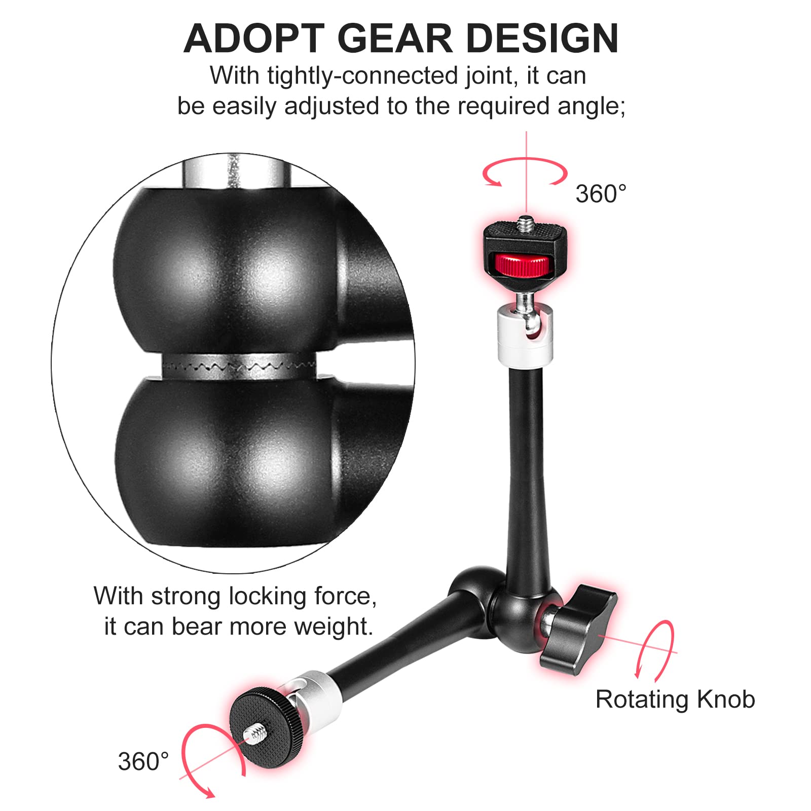 11 Articulating Friction Magic Arm Super Camera Clamp Mount Cell Phone Holder Action Camera Adapter Kit For Dslr Camera Lcd Mo