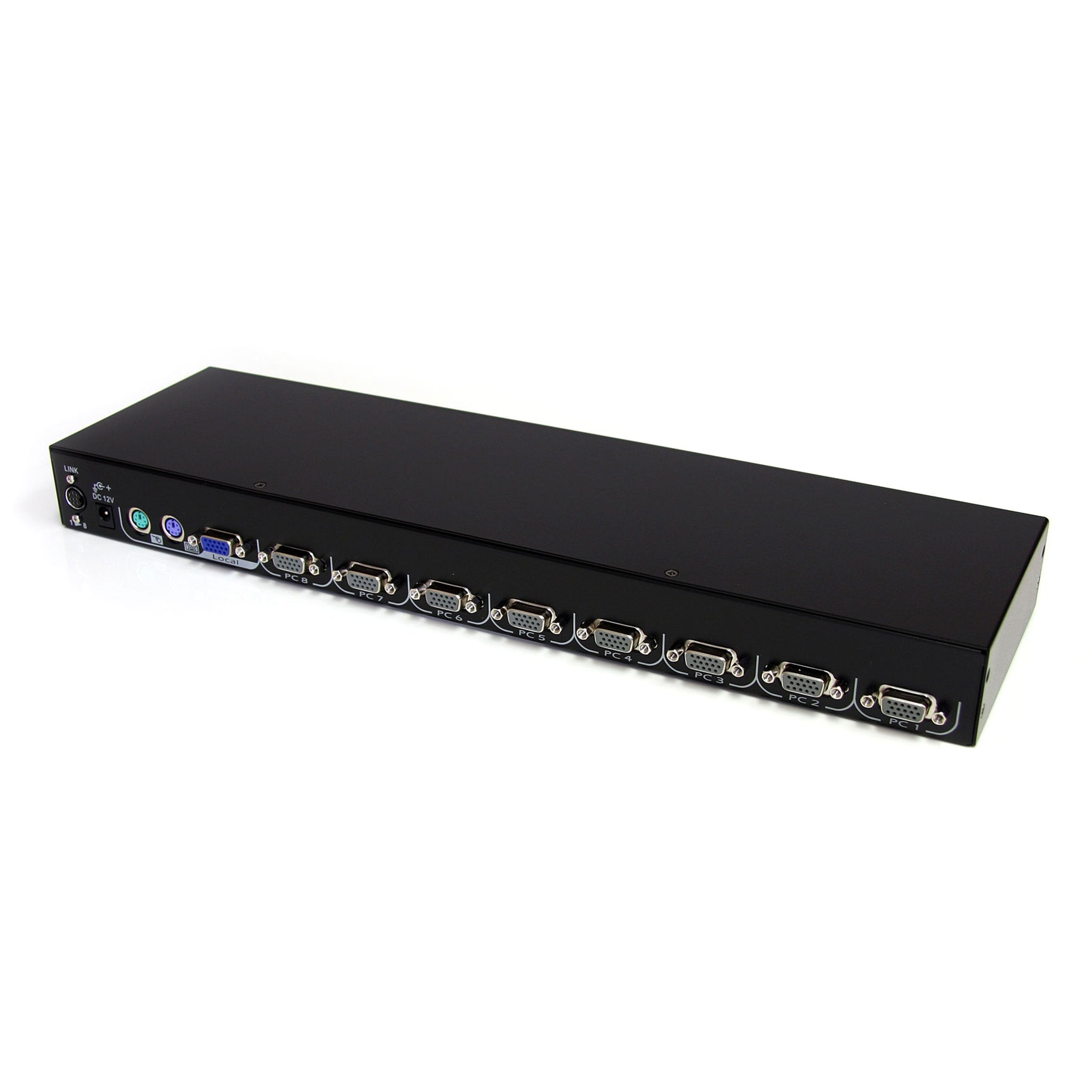 Startech.Com 8 Port Kvm Module For Rack Mount Lcd Consoles With Additional Ps/2 And Vga Console (Cab831Hd), Black