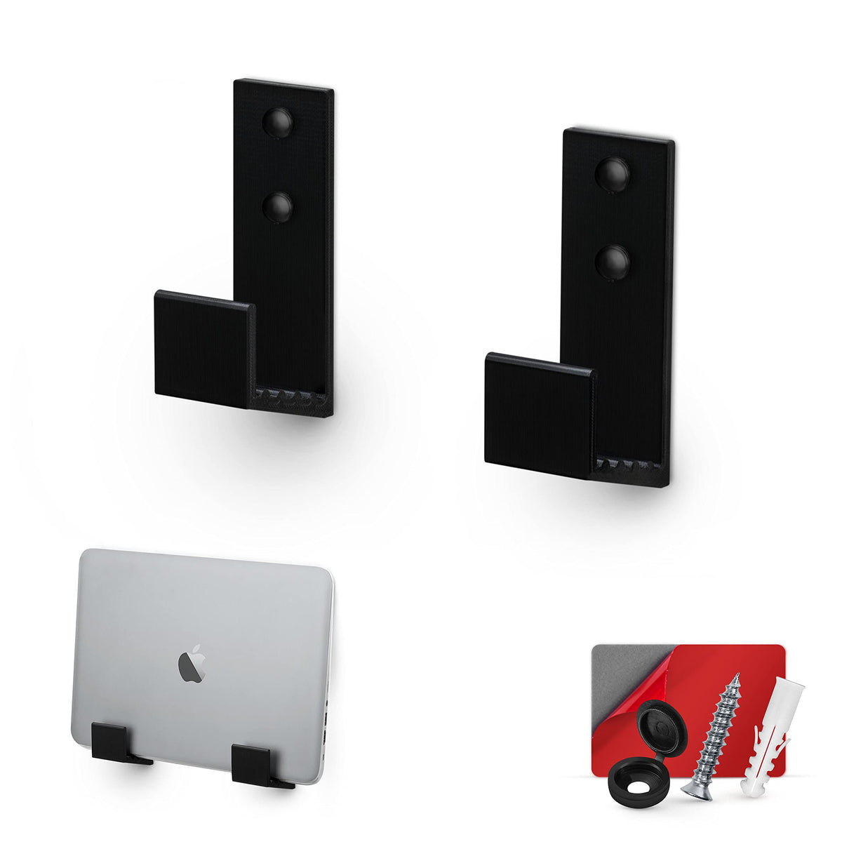 Brainwavz 1.5'' Cable Box Wall Mount Hanger Holder, For Routers, Laptops, Modem, Mesh Wifi, Apple Tv, Network Switch & More, For