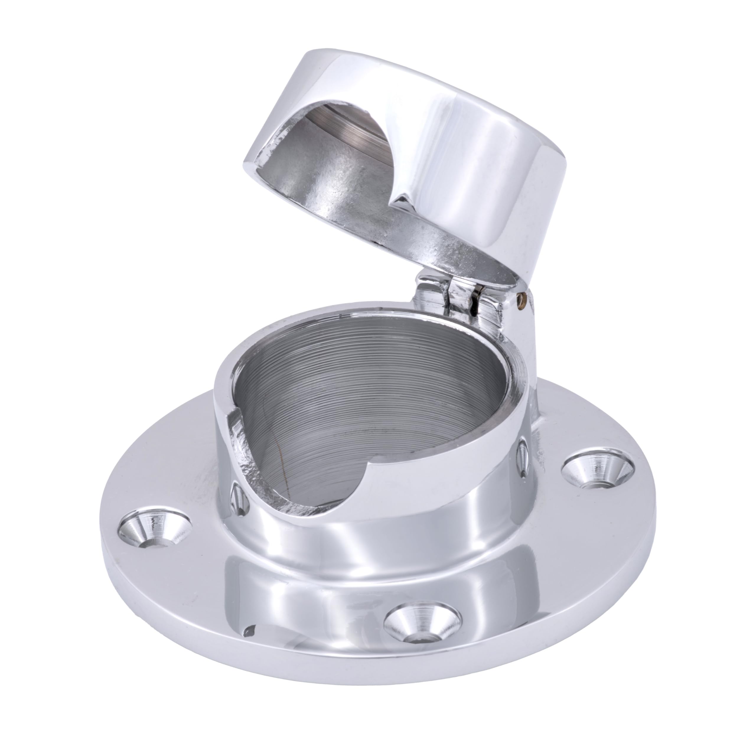 Whitecap S-0112C Hinged Chain & Rope Deck Pipe - 3/4'' D Max Rope, Cp/Brass,WBIASB0000AXTG2