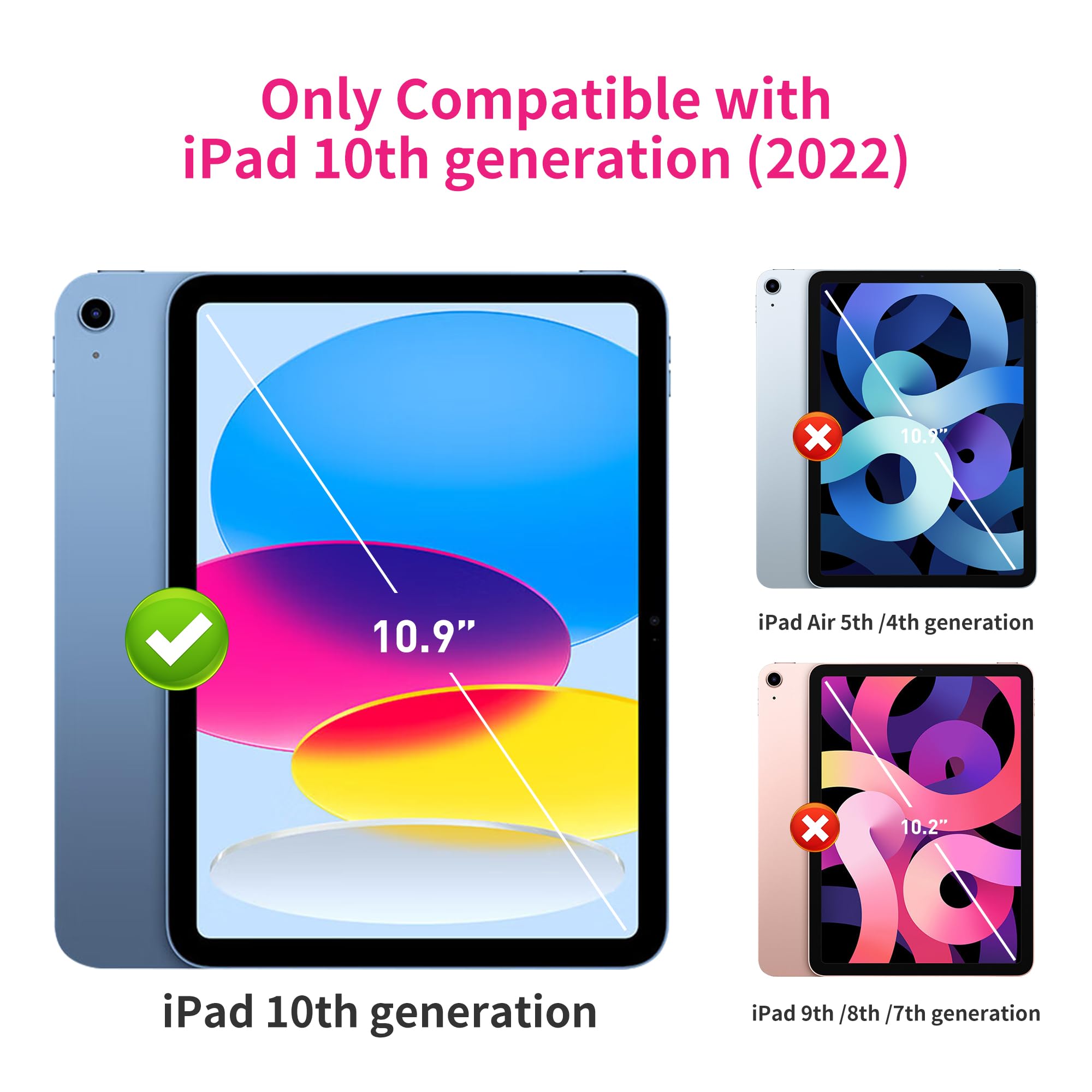 Juvraixo Privacy Screen Protector For Ipad 10Th Generation 10.9 Inch (2022) A2696/A2757/A2777 Tempered Glass Anti Spy Anti Blue