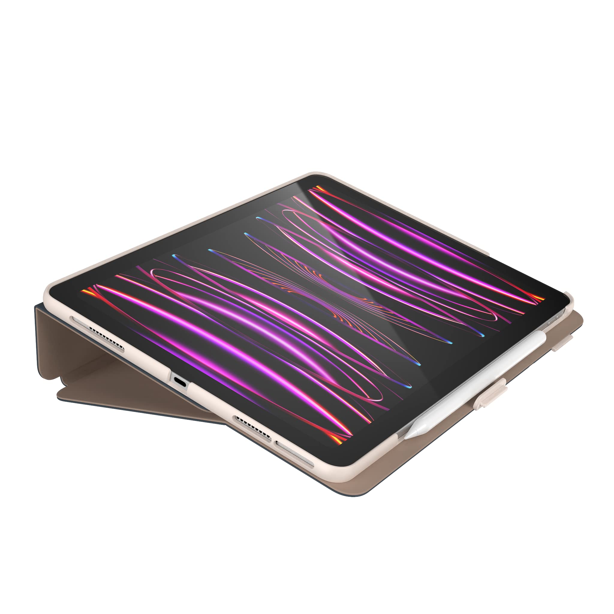 Speck Case For Ipad Pro 6Th Generation 12.9 Inch - Drop & Camera Protection, Slim Multi Range Stand, Apple Pencil Holder - Almon