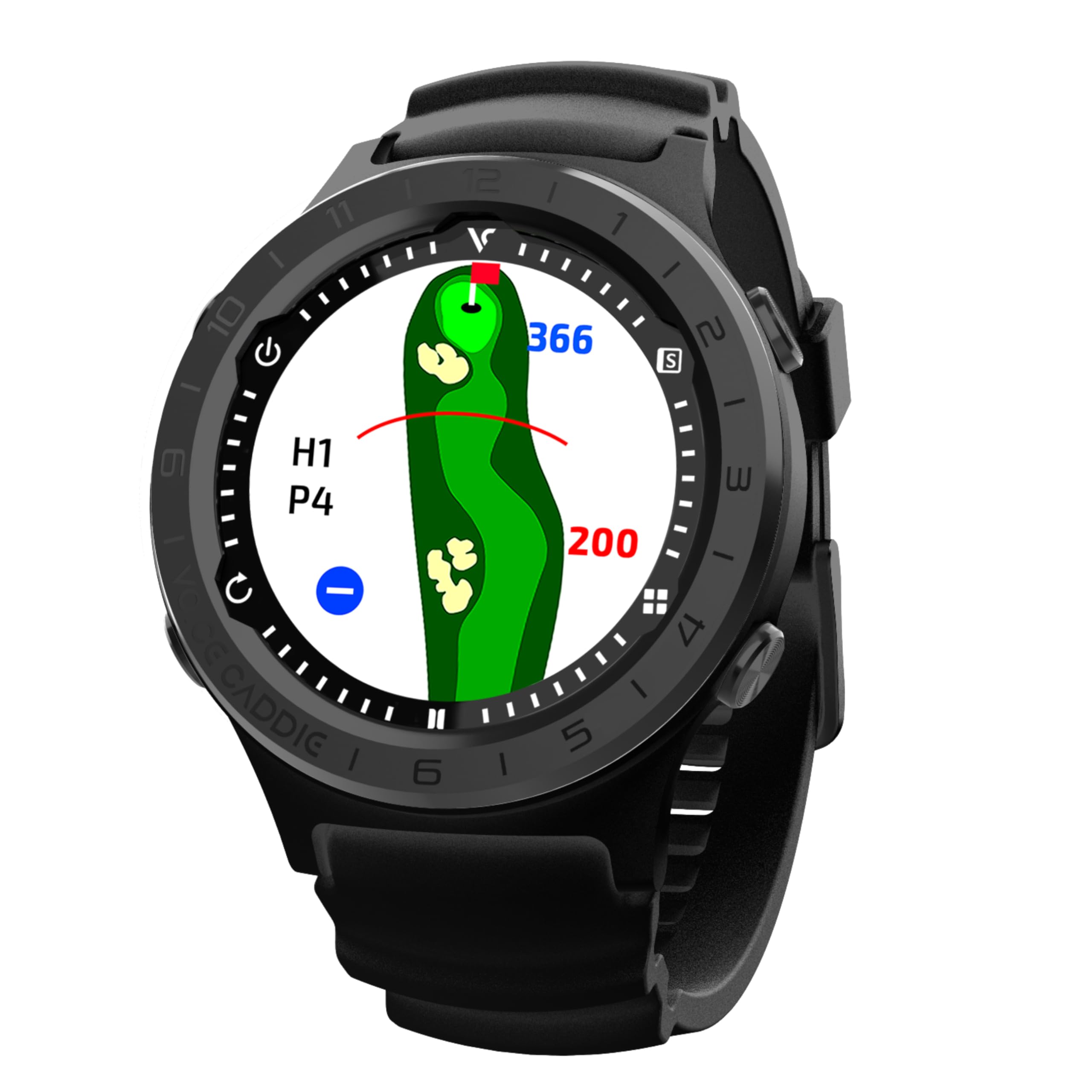 Voice Caddie A3 Golf Watch Subscription Free With Green Undulation, 40K+ Preinstalled Courses, Lightweight W/Slope Mode 1.3'' Co