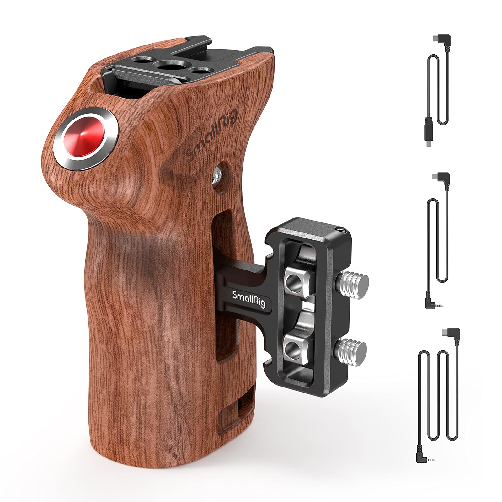 SmallRig Threaded Side Handle with Record Start/Stop Remote Trigger with 3 Control Cable for Sony Cameras, for Panasonic Cameras