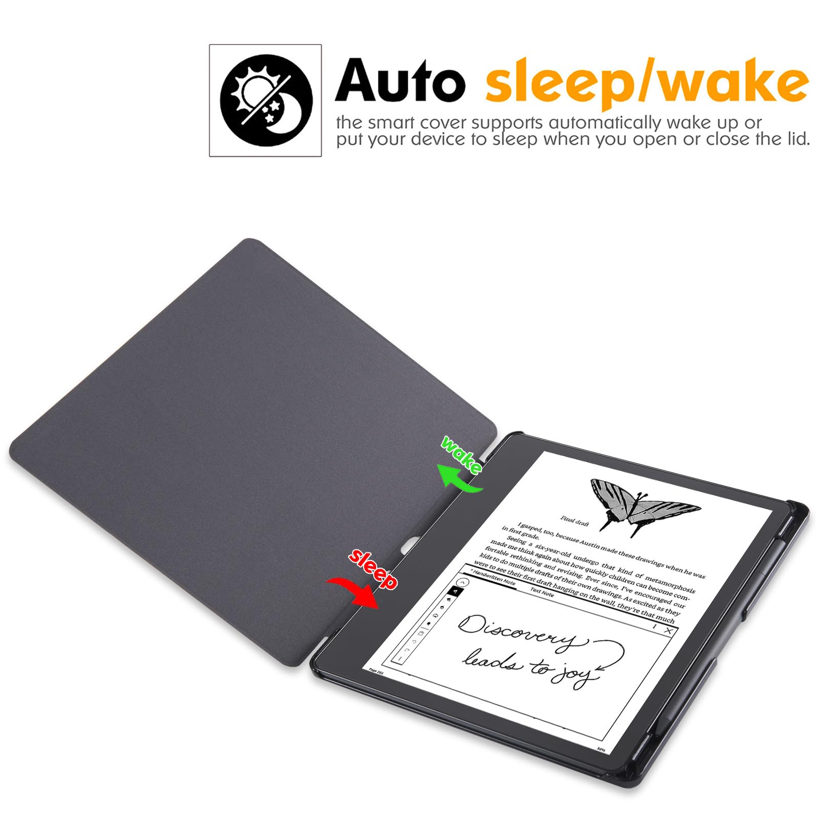 Bozhuorui Slim Case For 10.2'' Kindle Scribe Tablet (2022 & 2024 Release)   Lightweight Pu Leather Book Folio Cover With Pen Hol