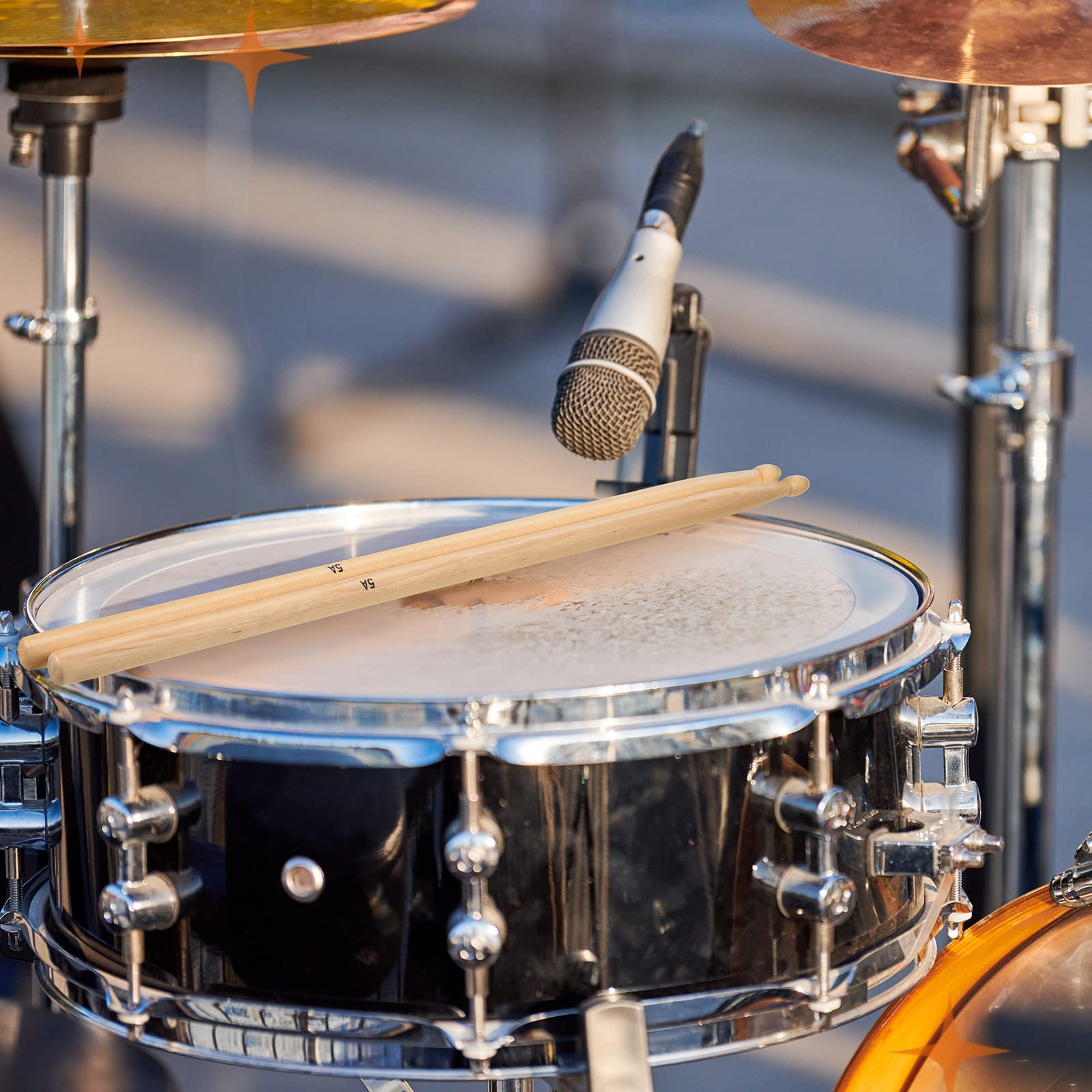 20 Pairs Drum Sticks Maple Drumsticks Oval Tip Drum Sticks Set Drum Accessories Wood Drumsticks For Adults Kids Drumming (5A)