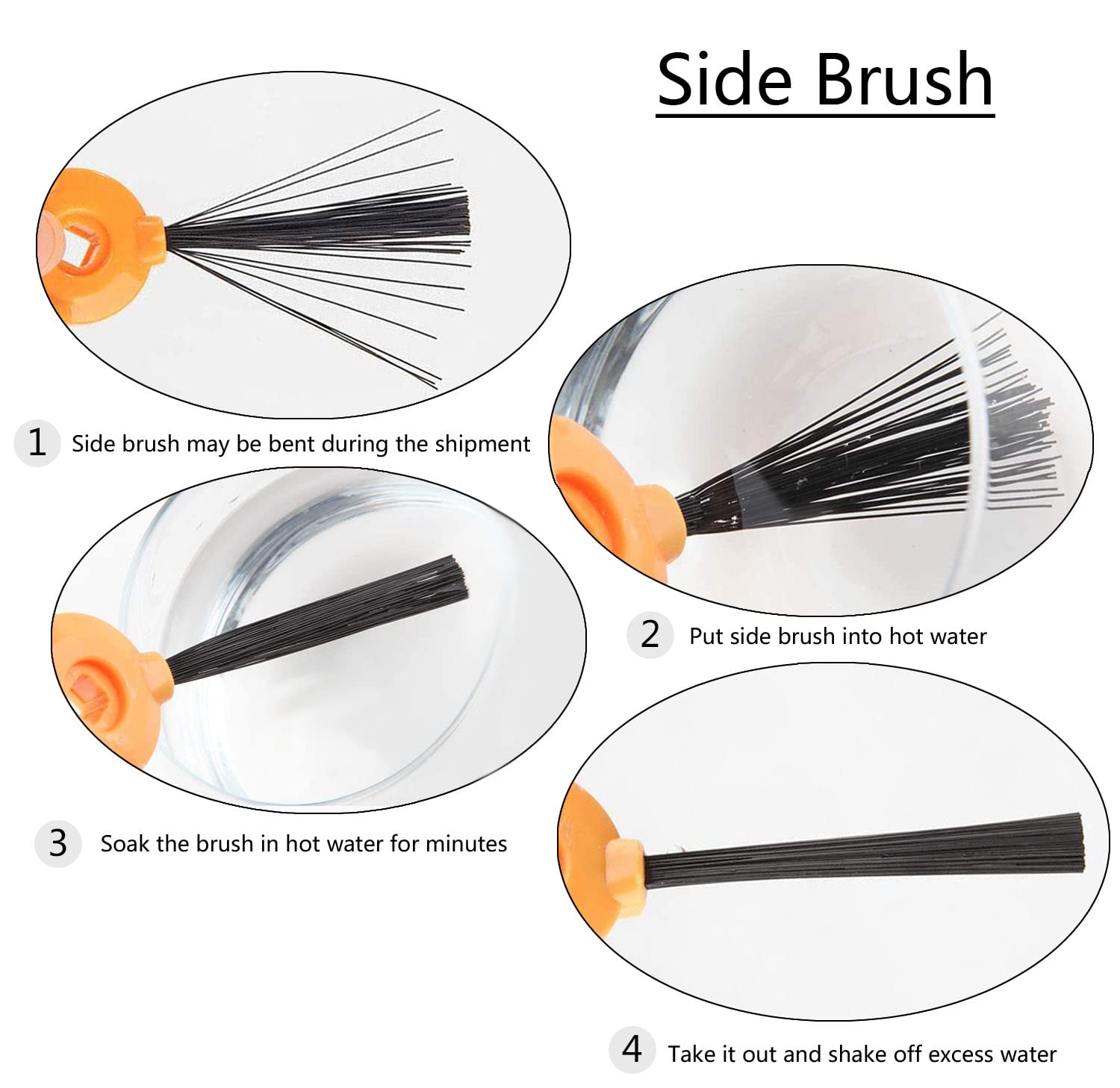 Replacement Parts Side Brushes Compatible For Ecovacs Deebot N79S N79 Deebot 500 Robotic Vacuum Replacement Side Brushes