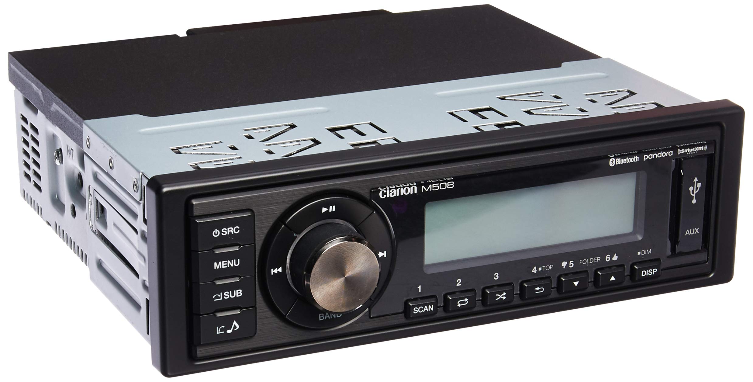 Clarion M508 Single-din in-Dash Marine-Grade Digital Media Receiver with Bluetooth Black