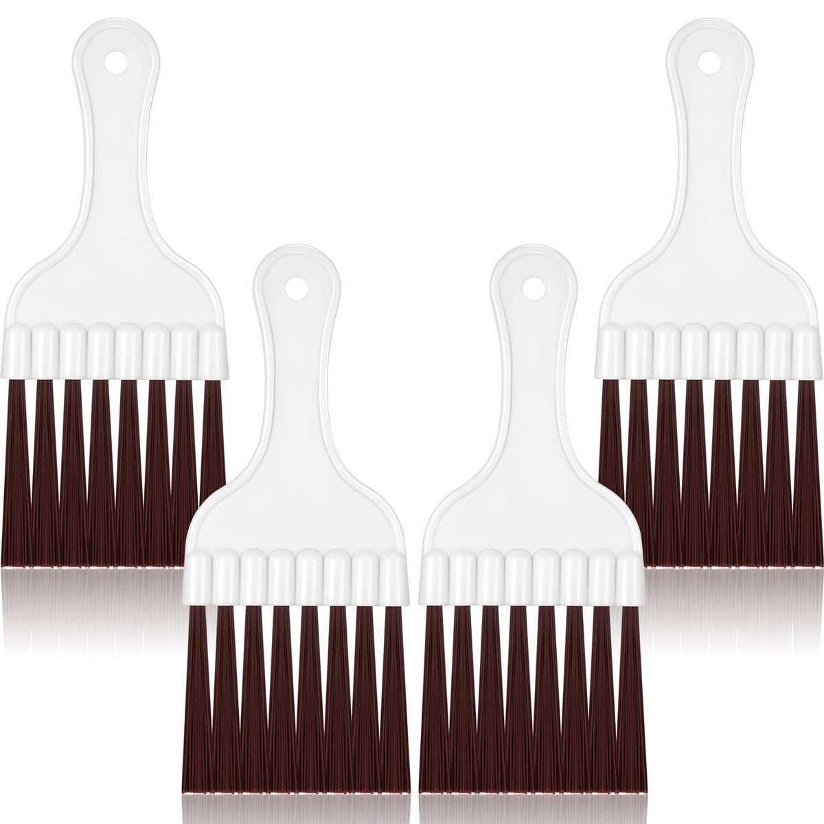 4 Packs Air Conditioner Condenser Cleaning Brush Refrigerator Coil Brush Hvac Coil Cleaner Brush Small Plastic Whisk Brush (Brow