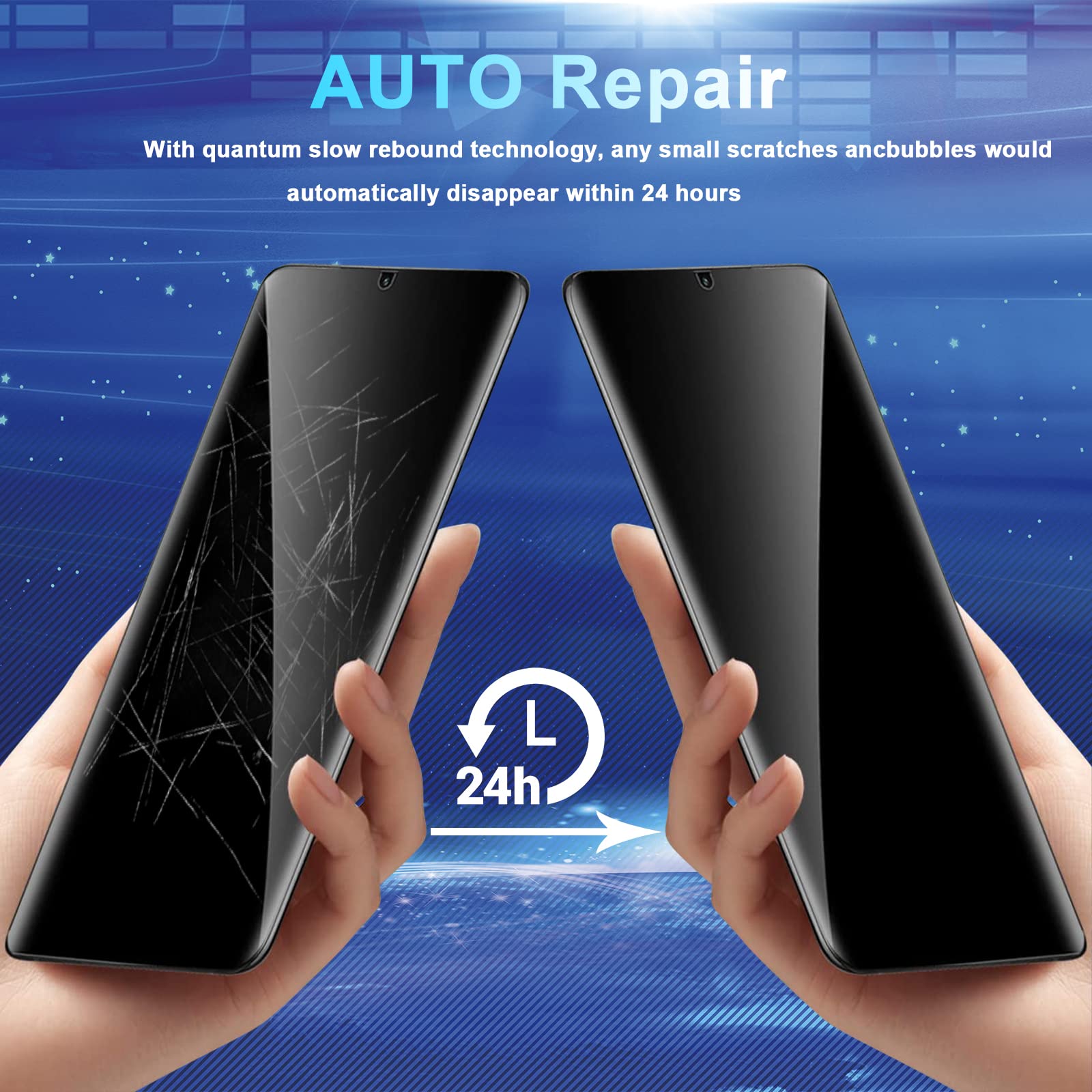 Cwqzguf [2+2 Pack] Galaxy S23 Ultra Privacy Screen Protector, 2 Pack Tpu Privacy Film With 2 Pack Camera Lens Tempered Glass, Hi