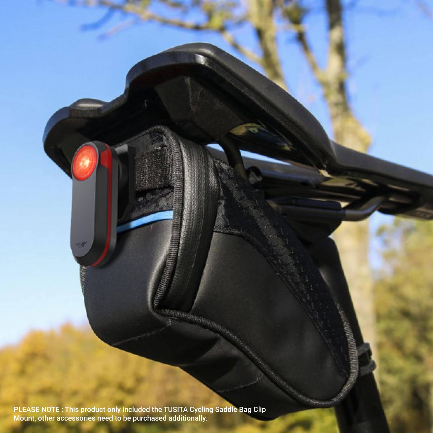 Tusita Cycling Saddle Bag Clip Mount (Large Slot) Compatible With Garmin Varia Rtl515, Rtl510, Rvr315