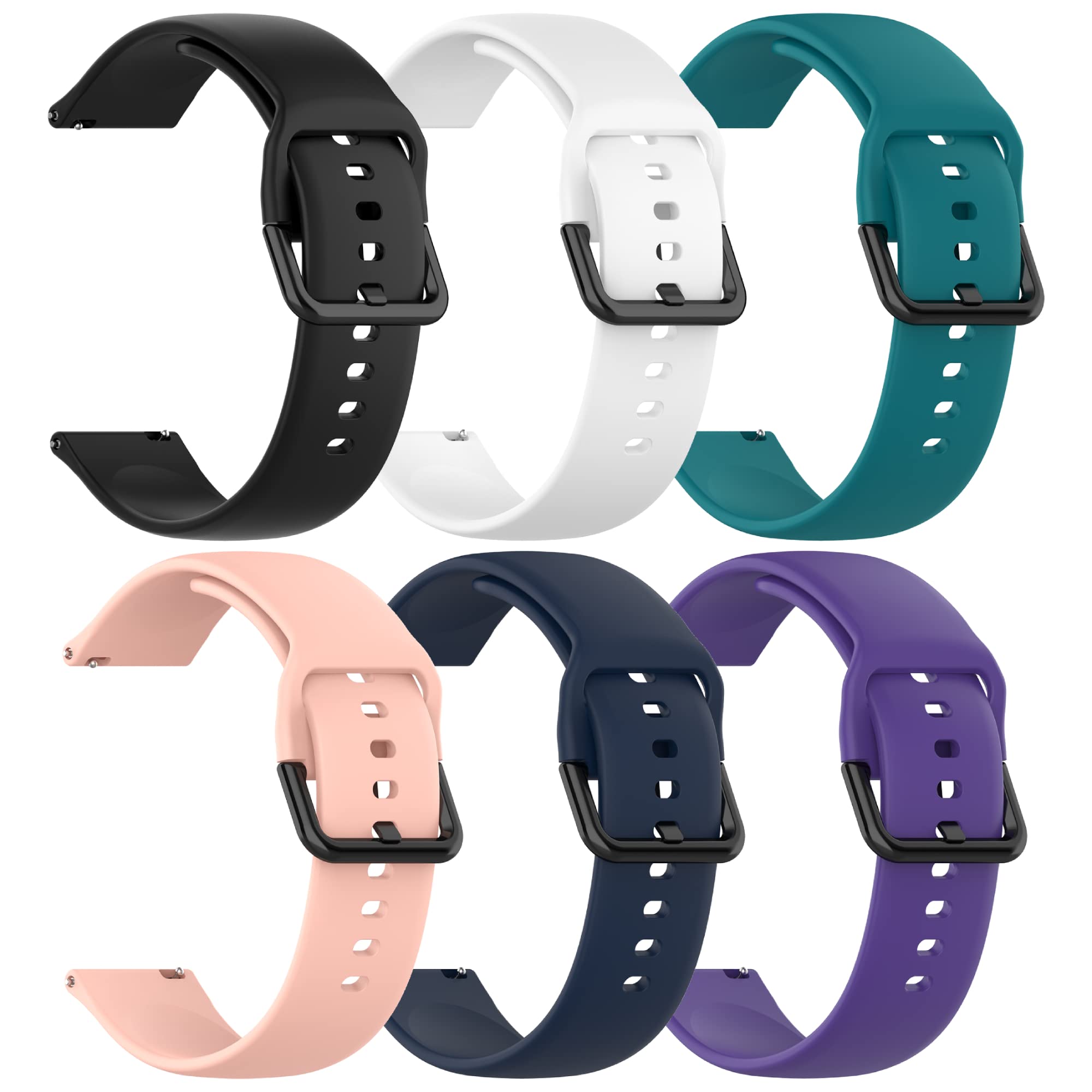 Watch Band Compatible With Choosice Ip67 Smart Watch Bands 20Mm Replacement Adjustable Arm Breathable Silicone Bracelet Wristban