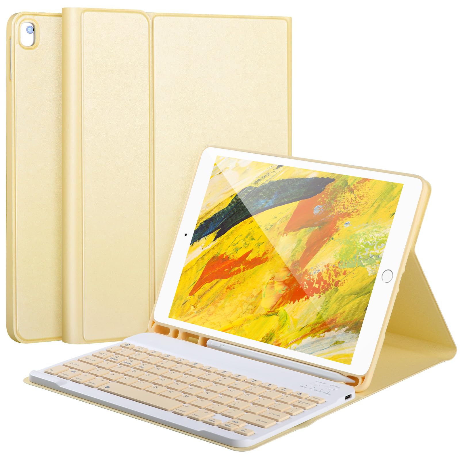 Ahywtan Keyboard Case For Ipad 9/8/7Th Gen 10.2,Case With Keyboard Ipad 10.2 Inch,Keyboard For Ipad 9Th Gen,Bluetooth Keyboard F