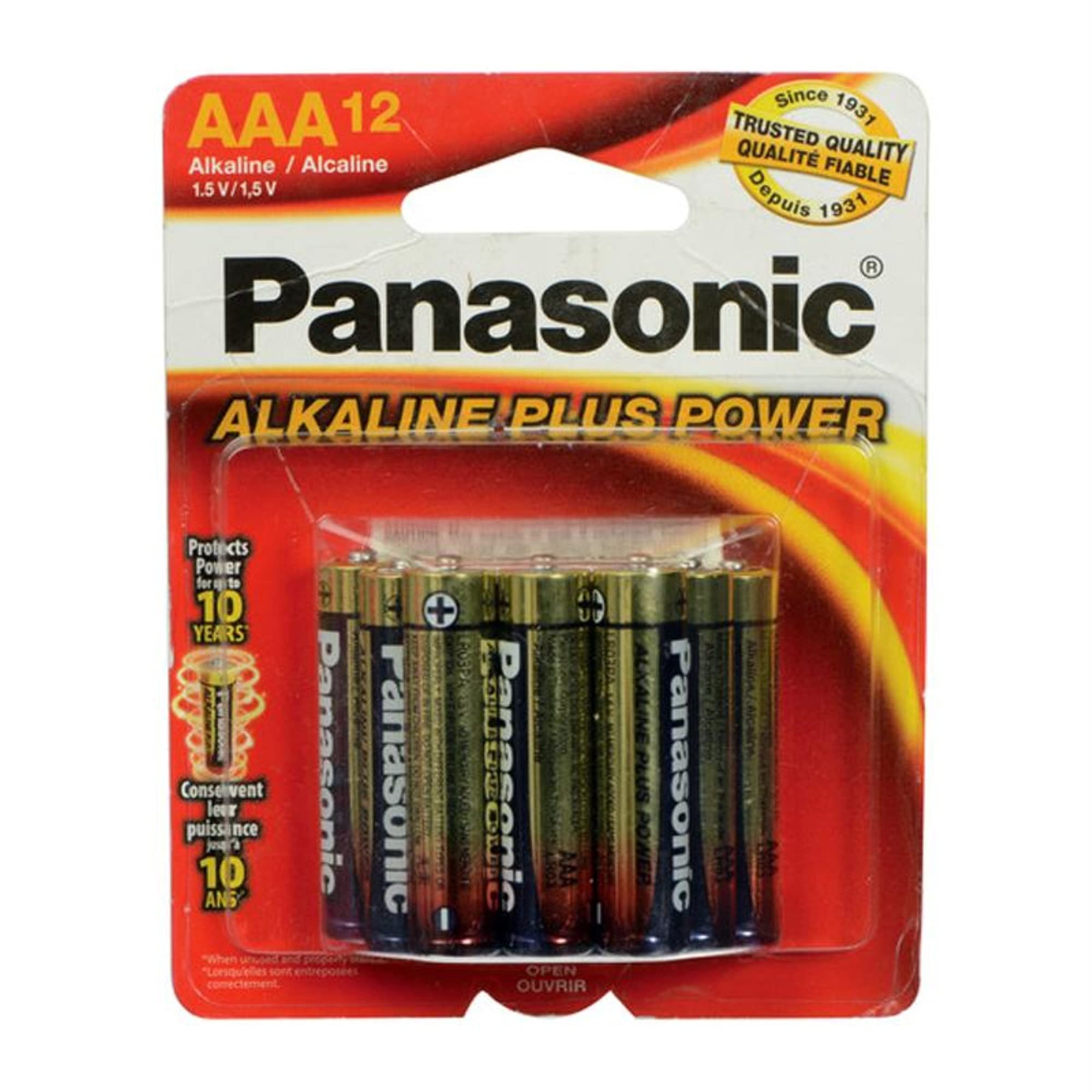 Panasonic Aaa Alkaline Plus Battery (12 Pack)