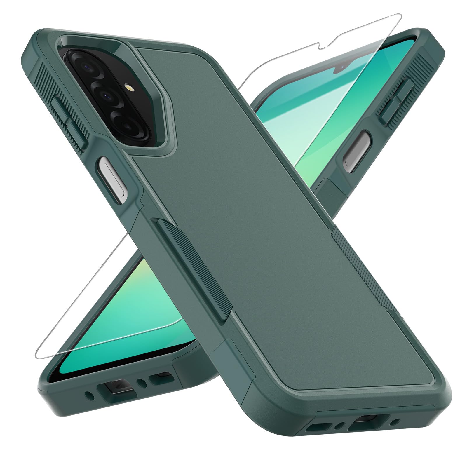 for Galaxy A17 5G Phone Case,[Military Grade Drop Tested] with Screen Protector, Dual Layer Protective Heavy Duty Cell Phone Cov