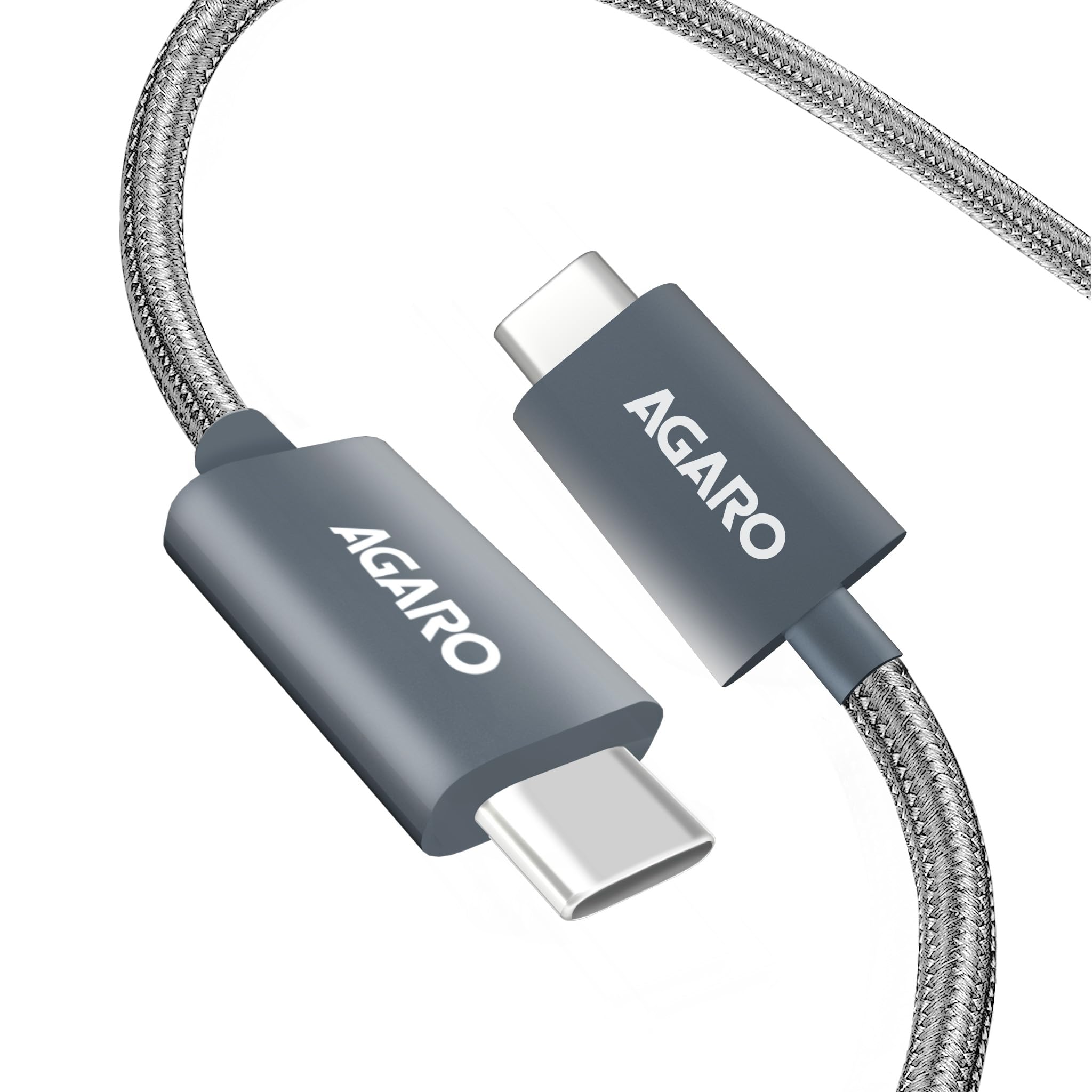 AGARO Type C to Type C Fast Charging Cable compatible with Android devices, iPhone15, Power Bank, 4A, 60W, Supports PD, 480 Mbps