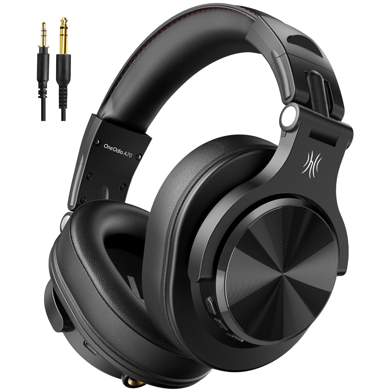 OneOdio A70 Bluetooth Over Ear Headphones, Wireless Headphones with 72H Playtime, Hi-Res, Built-in Mic, 3.5mm/6.35mm Wired Audio