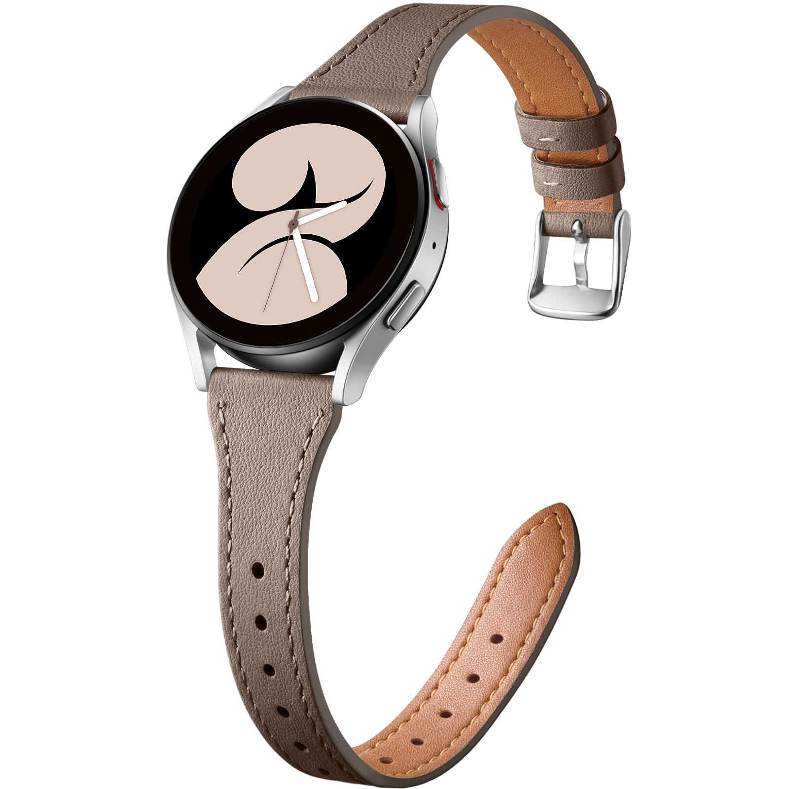 Geak Slim Leather Bands Compatible With Samsung Galaxy Watch 7 Band 40Mm 44Mm/Watch 6 5 4 40Mm 44Mm/Galaxy Watch Band 42Mm, Gala