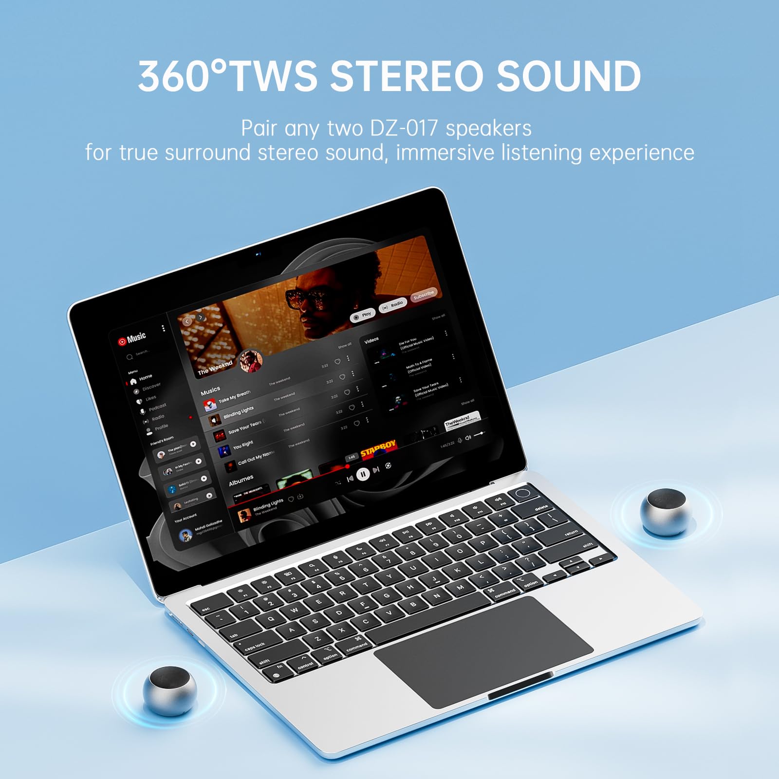 Small Bluetooth Speaker, 2025 Portable Speaker With Loud Stereo Sound And Robust Bass, Ip7 Waterproof Speaker With Lanyard Easy