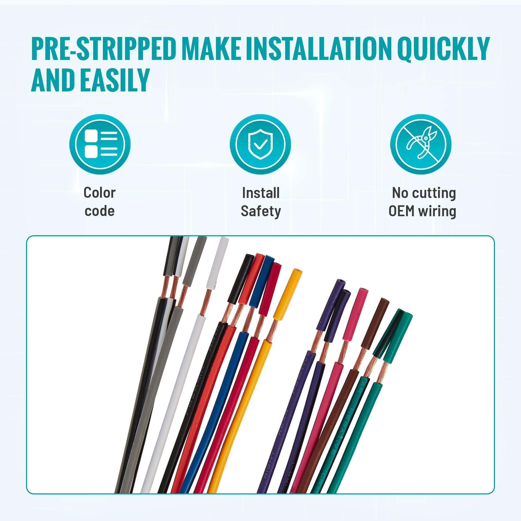 Nuith Radio Wiring Harness With Antenna Adapter Fits For Selected Chevrolet/Gmc/Buick 2006 2017, Stereo Installation Wire Harnes