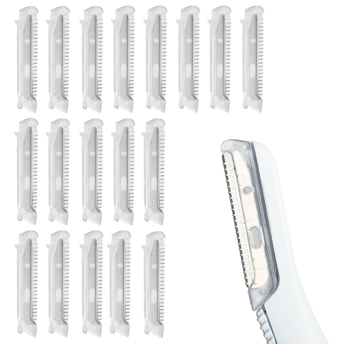 18Pcs Replacement Heads For Finishing Touch Flawless Dermaplane Glo Lighted Facial Exfoliator Blades, Replacement Dermaplaning B