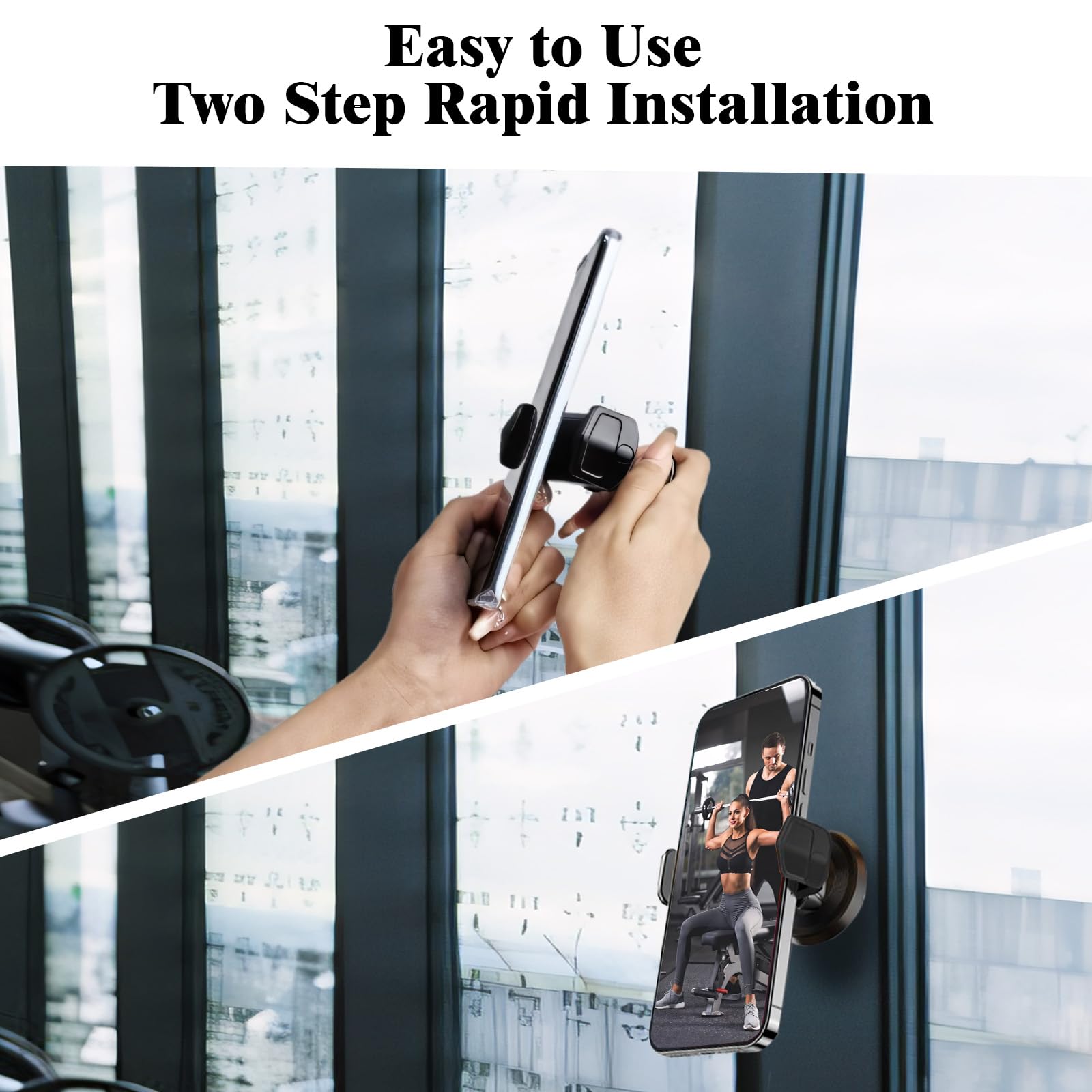 Magnetic Phone Holder Suitable For Gym, 360 Adjustable, Heavy Duty Magnet Phone Mount For Gym Workout Record, Shoot Hands-Free V