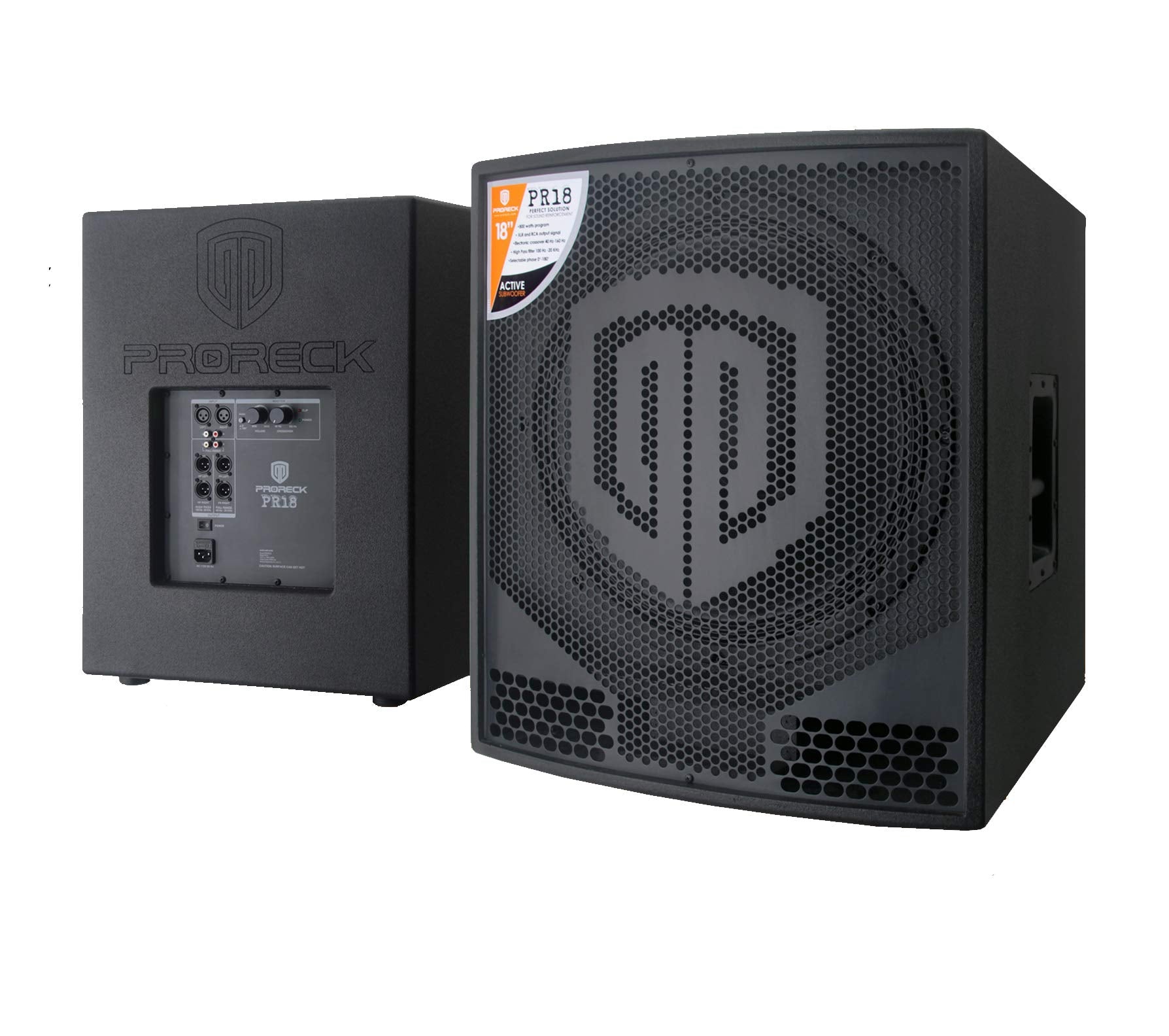Proreck Pr18 18 Inch 2000W P.M.P.O Active Powered Pa Dj Subwoofer Cabinet (One Subwoofer)