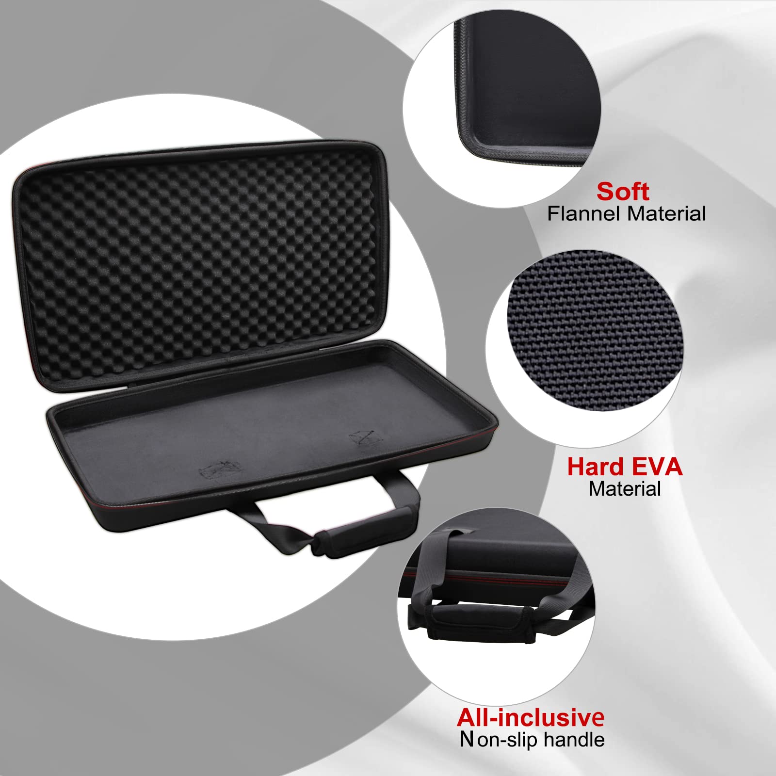 Ltgem Dj Controller Case For Hercules Djcontrol Inpulse 500 - Hard Storage Travel Protective Carrying Bag