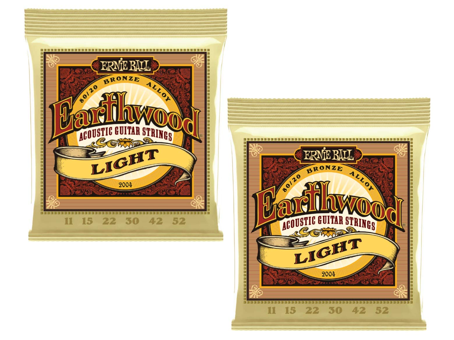 Ernie Ball Acoustic Guitar Strings   Earthwood 2006 80/20   Xl   10 50   2 Pack