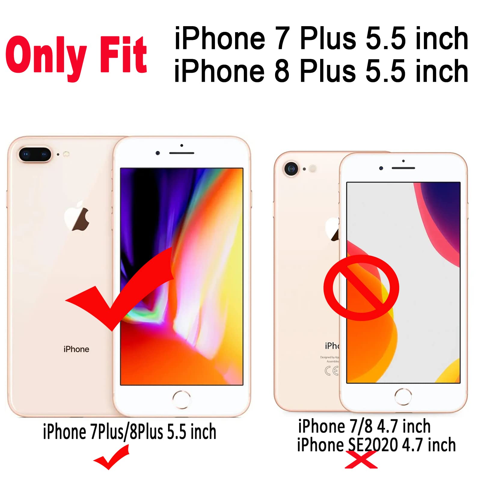 Qokey For Iphone 7 Plus Case,For Iphone 8 Plus Case,Curly Wave Design Transparent Bling Glitter Star Shiny Case, Cute Clear Full