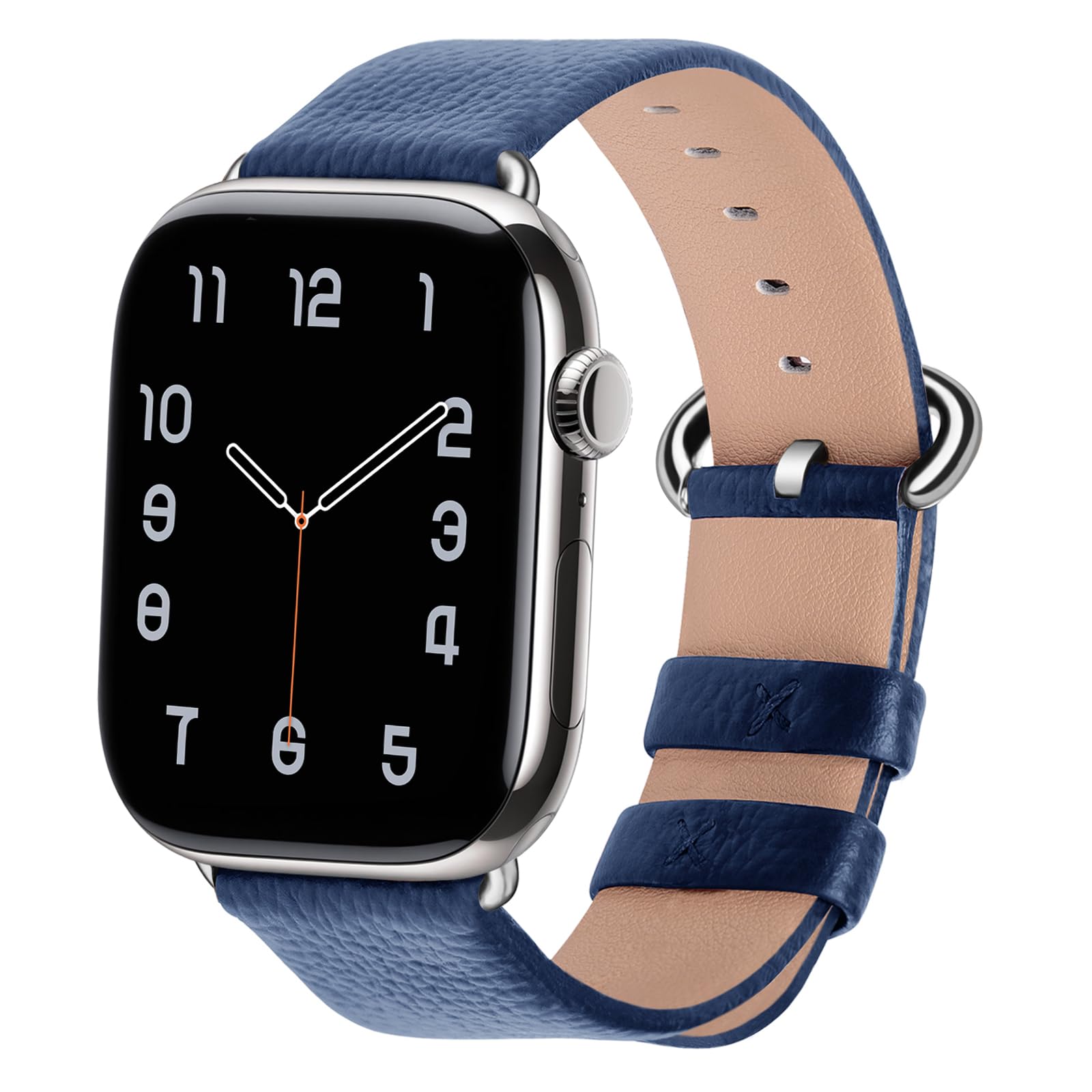 Fullmosa Leather Bands Compatible with Apple Watch Band 42mm 41mm 40mm 38mm for Women Men, Top Grain Genuine Leather Strap for i