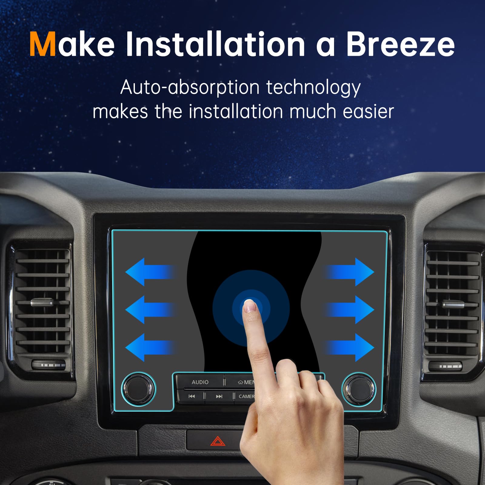 Shaohao For 2023 2024 Nissan Frontier Screen Protector For 2022 2024 Nissan Frontier (S/Sv) 8 In & Frontier (Pro X/Pro 4X) 9 In Pickup Truck Screen 2023 2024 Frontier Accessories 9H Glass Anti Scratch