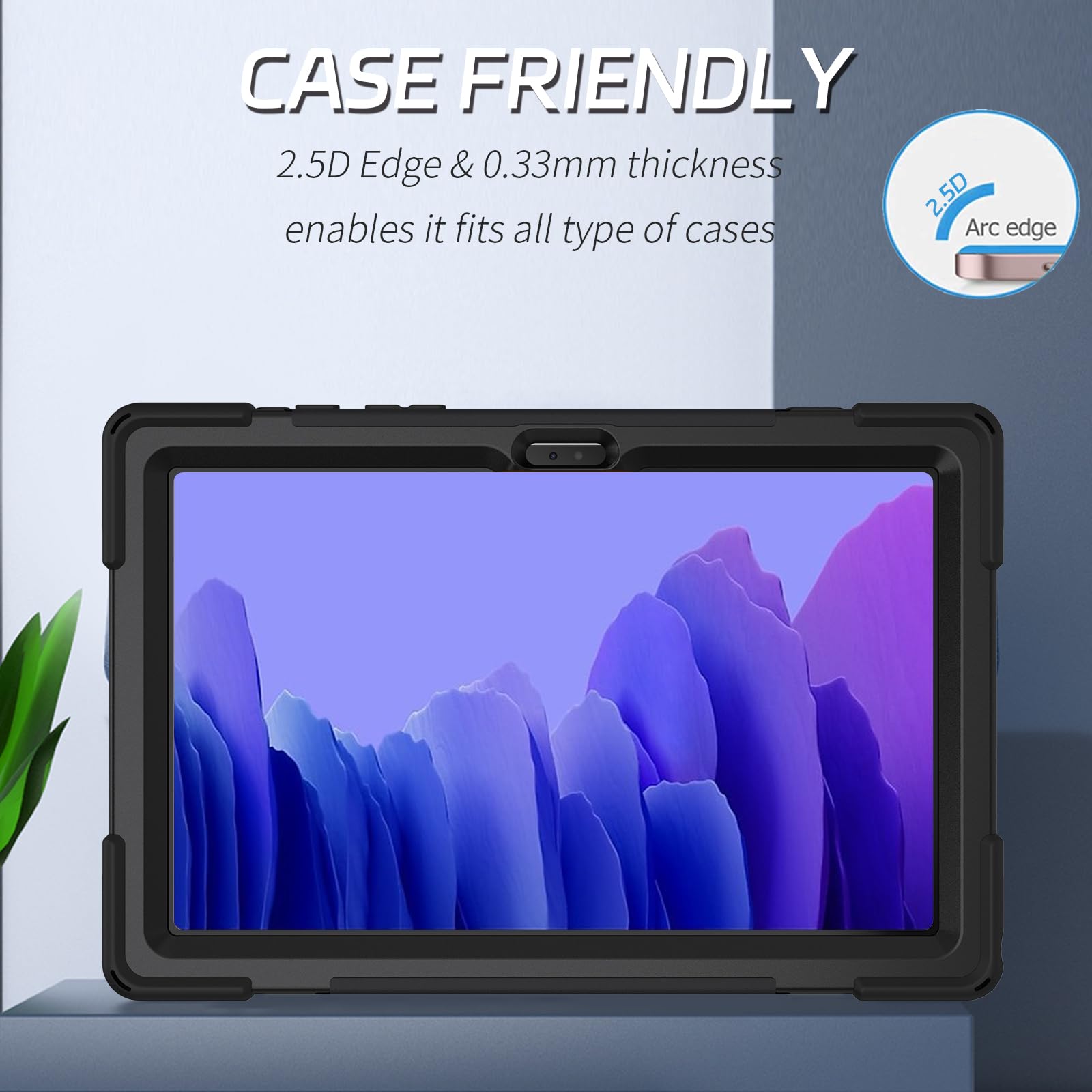 Zenrich [2Pack] Anti Blue Light Tempered Glass Screen Protector For Samsung Galaxy Tab A7 10.4'' (Sm T500/T505/T507/T509) With A