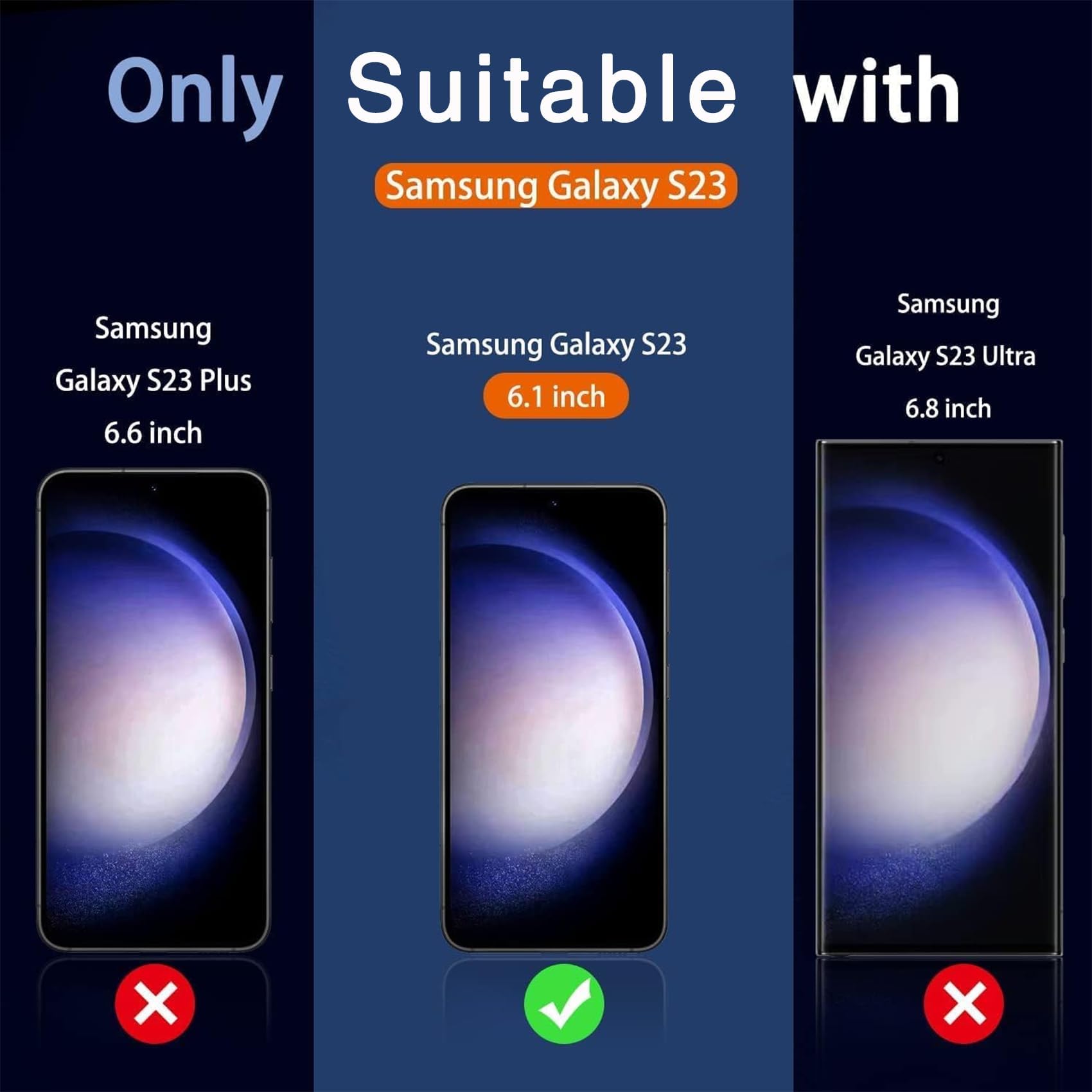 Milomdoi [3+3 Pack] For Samsung Galaxy S23 Privacy Screen Protector Tempered Glass Accessories 3 Pack Privacy Screen Samsung Gal