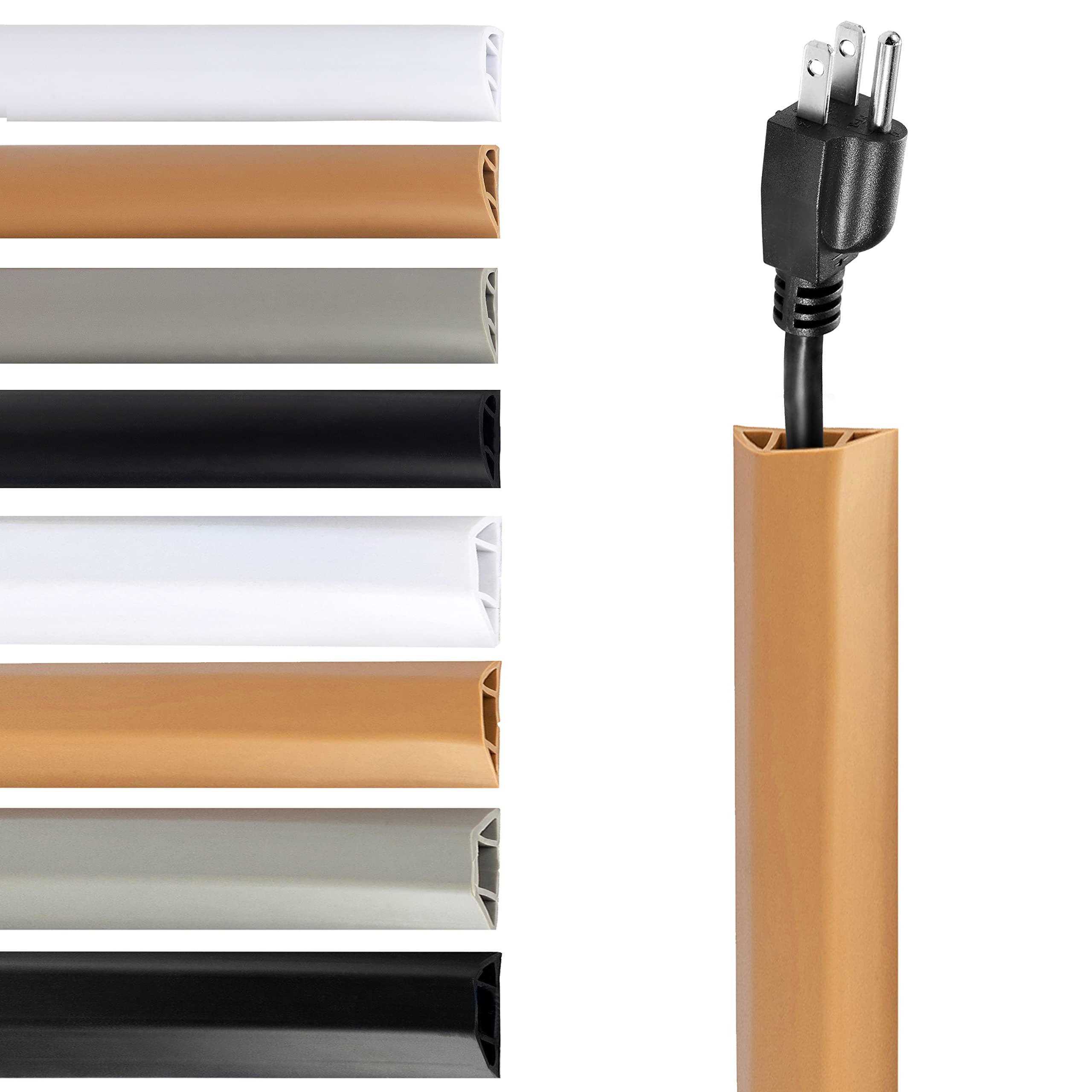 Rubber Bond Tv Cord Hider Cable Protector   Strong Self Adhesive Wall Cord Cover Cable Hider   Low Profile Cable Management Wall