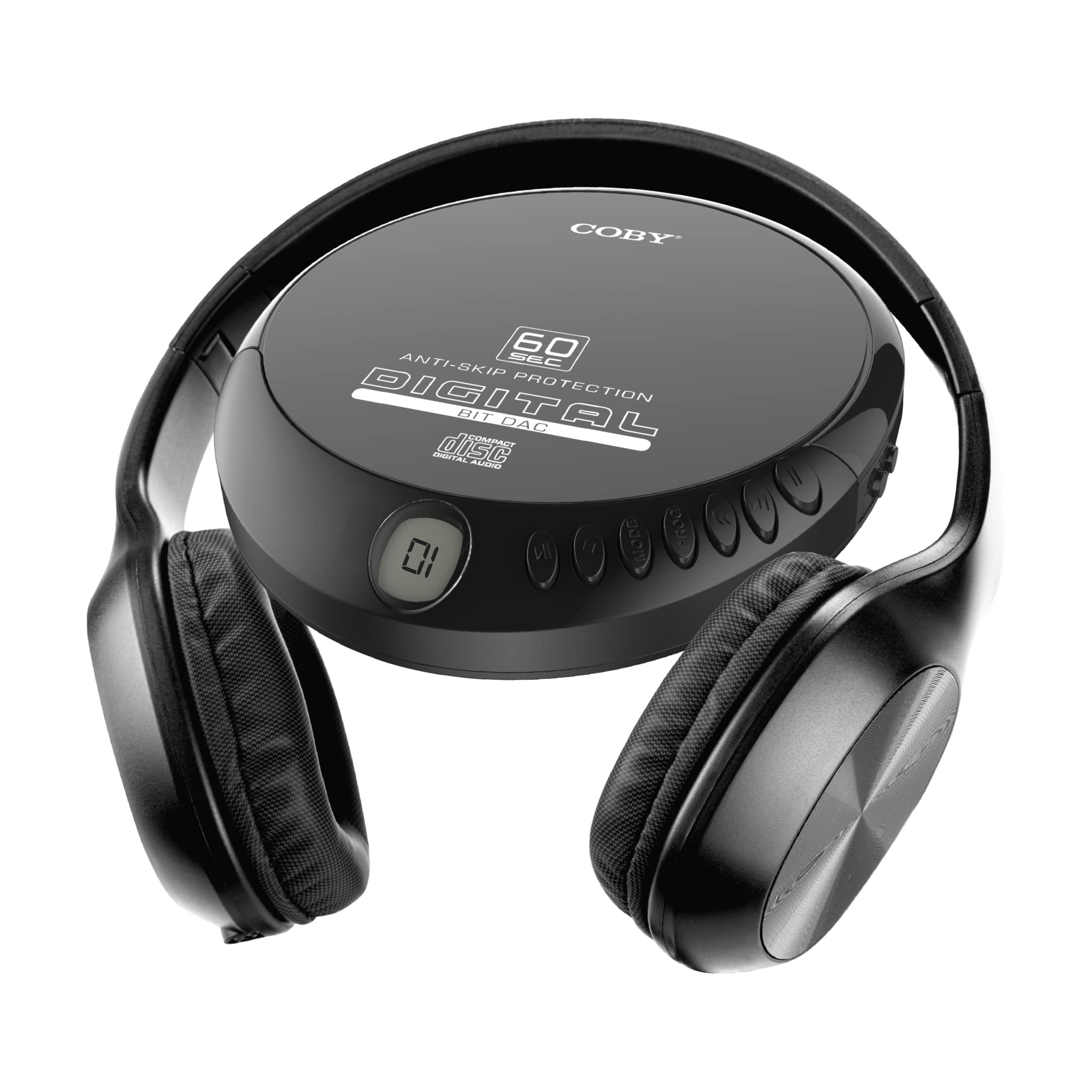 Coby Cd Player Portable Cd Player With Headphones, Foldable, 60-Sec Anti-Skip Discman Compact Disc Player With Headset Bundle Fo