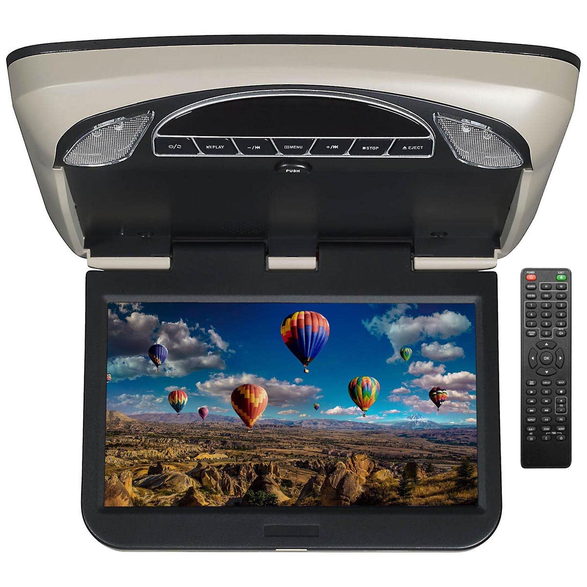 Movies To Go By Voxx 13.3'' Overhead Monitor W/Dvd Hdmi Input 3 Color Trim Rings