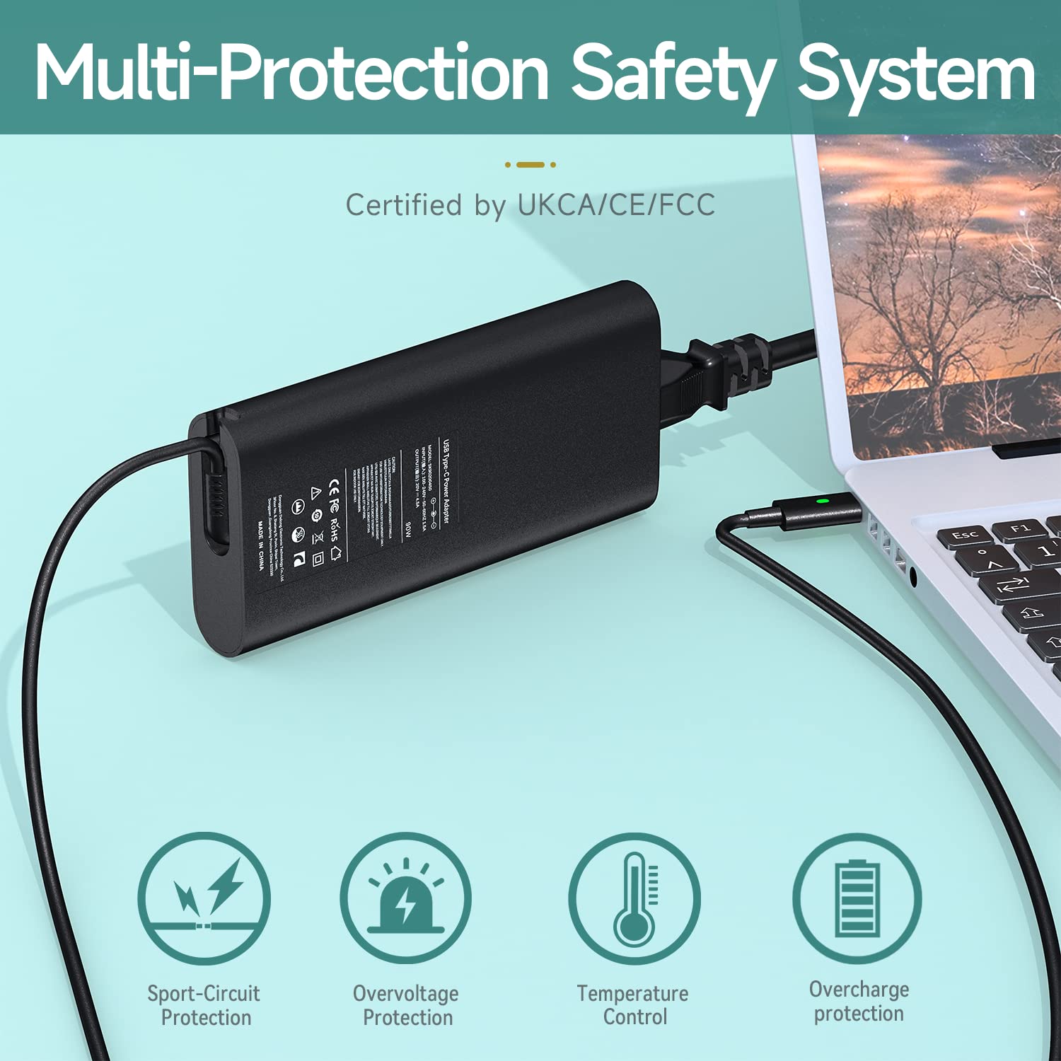 90W Usb C Laptop Charger For Dell Latitude, Power Cord For 5420 5520 7420 5400 7300 7275 7280 7200 2 In 1 7285 2 In 1, Dc/Ac Ada