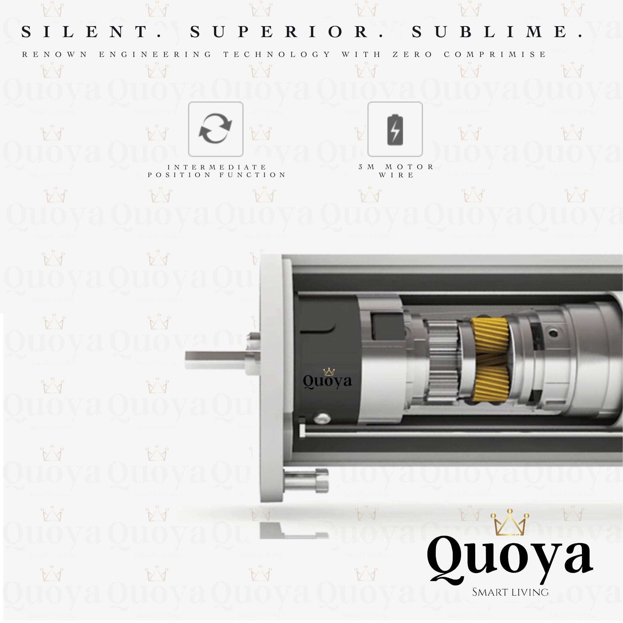 Quoya Ql500 Smart Curtains System, Electric Curtain Track With Automated Rail?Motorized And Adjustable Tracks/Rod/Pole (Up To 7