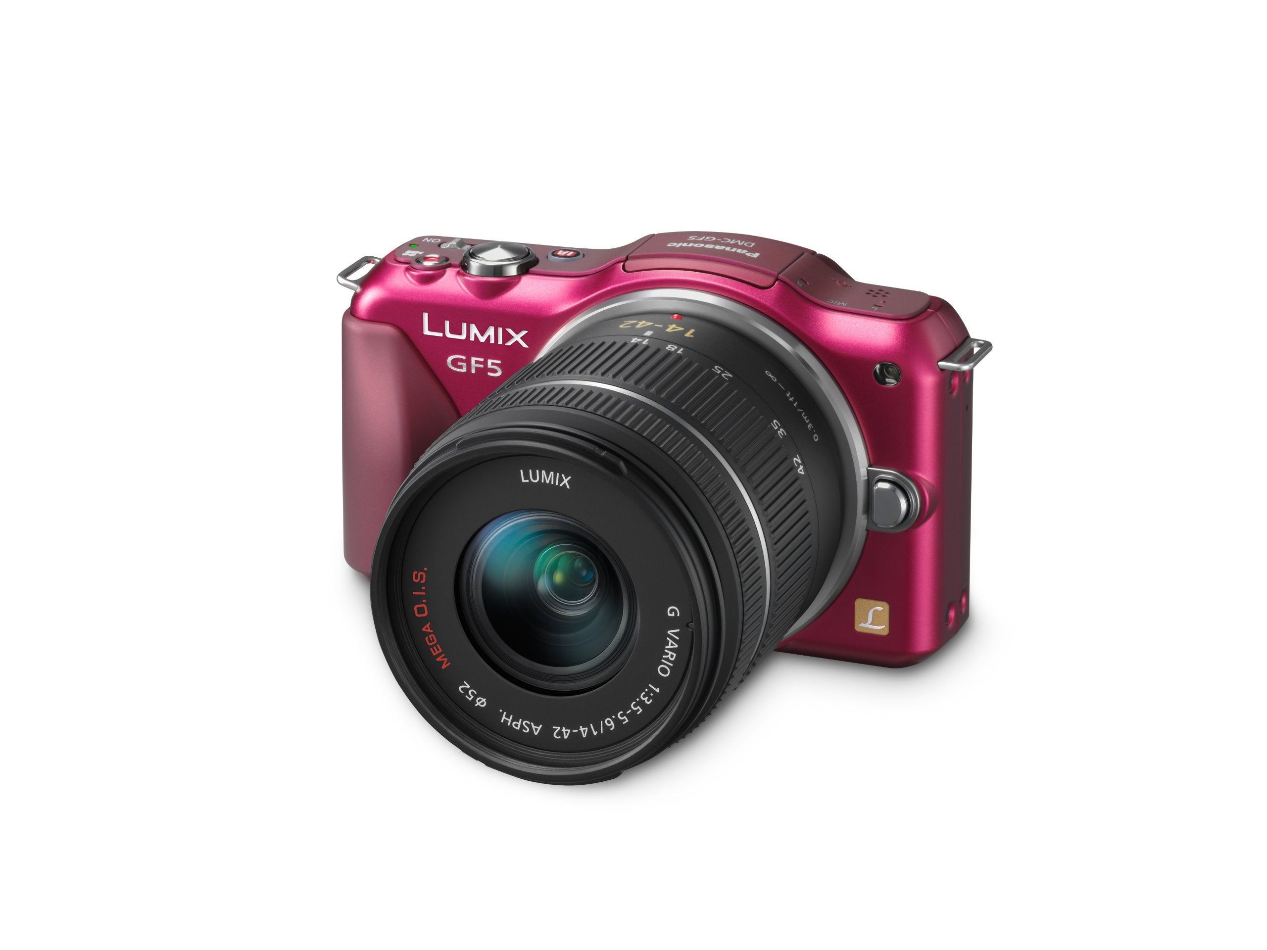 Panasonic Lumix DMC-GF5KR Live MOS Micro 4/3 Compact Sytem Camera with 3-Inch Touch Screen and 14-42 Zoom Lens (Red)