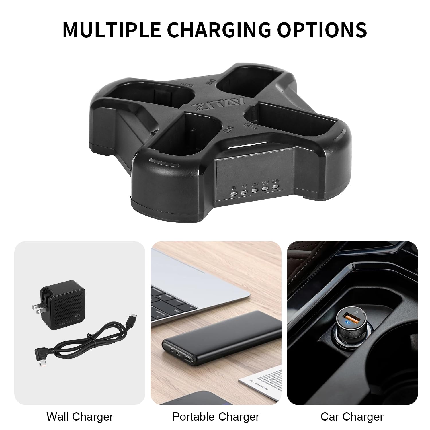Zitay Lp E6Nh 2Pack Batteries And Fast Charger Station Compatible With Canon Eos R5, R6, 5D Mark Ii Iii Iv, 5Ds, 6D, 6D Mark Ii,