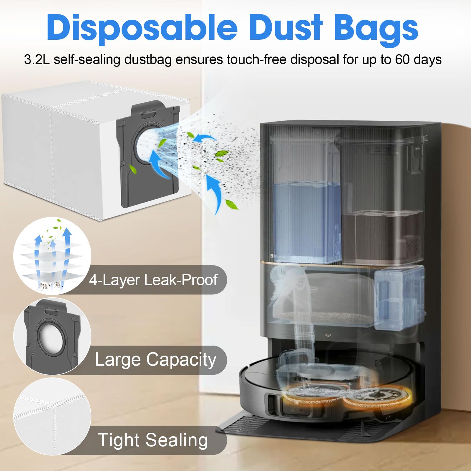 Drrobor 21Pcs Replacement Parts For Dreame X40 Ultra / L40 Ultra, Accessory Kit For Mova P10 Pro Ultra Includes Dual Main Brush,