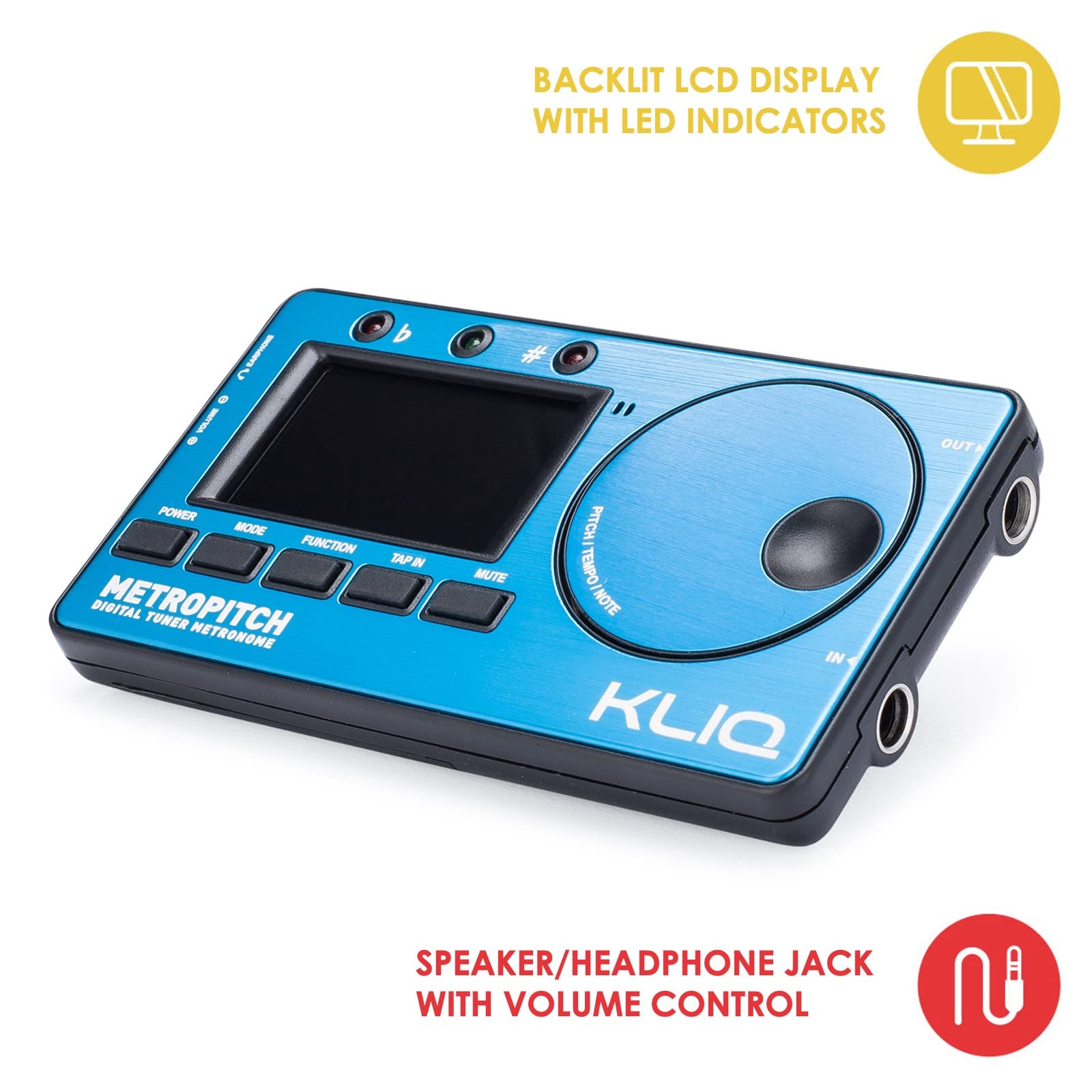 Kliq Metropitch   Metronome Tuner For All Instruments   With Guitar, Bass, Violin, Ukulele, And Chromatic Tuning Modes   Tone Ge
