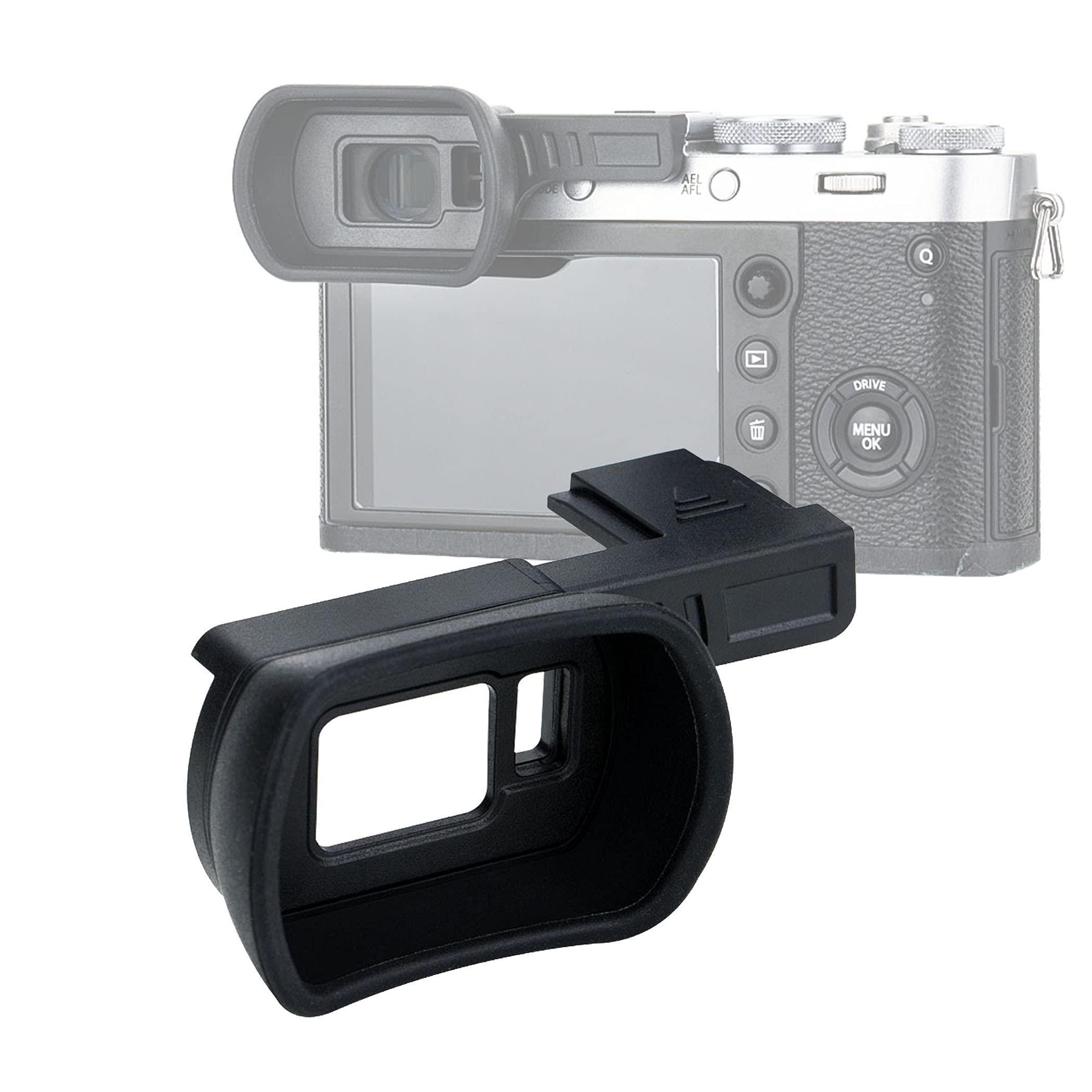 JJC Kiwifotos KE-X100FL Large Soft Silicon Camera Eye Cup Eyepiece for Fuji X100F, X100F Eyecup, X100 F Eye Piece, Hot Shot Eyec