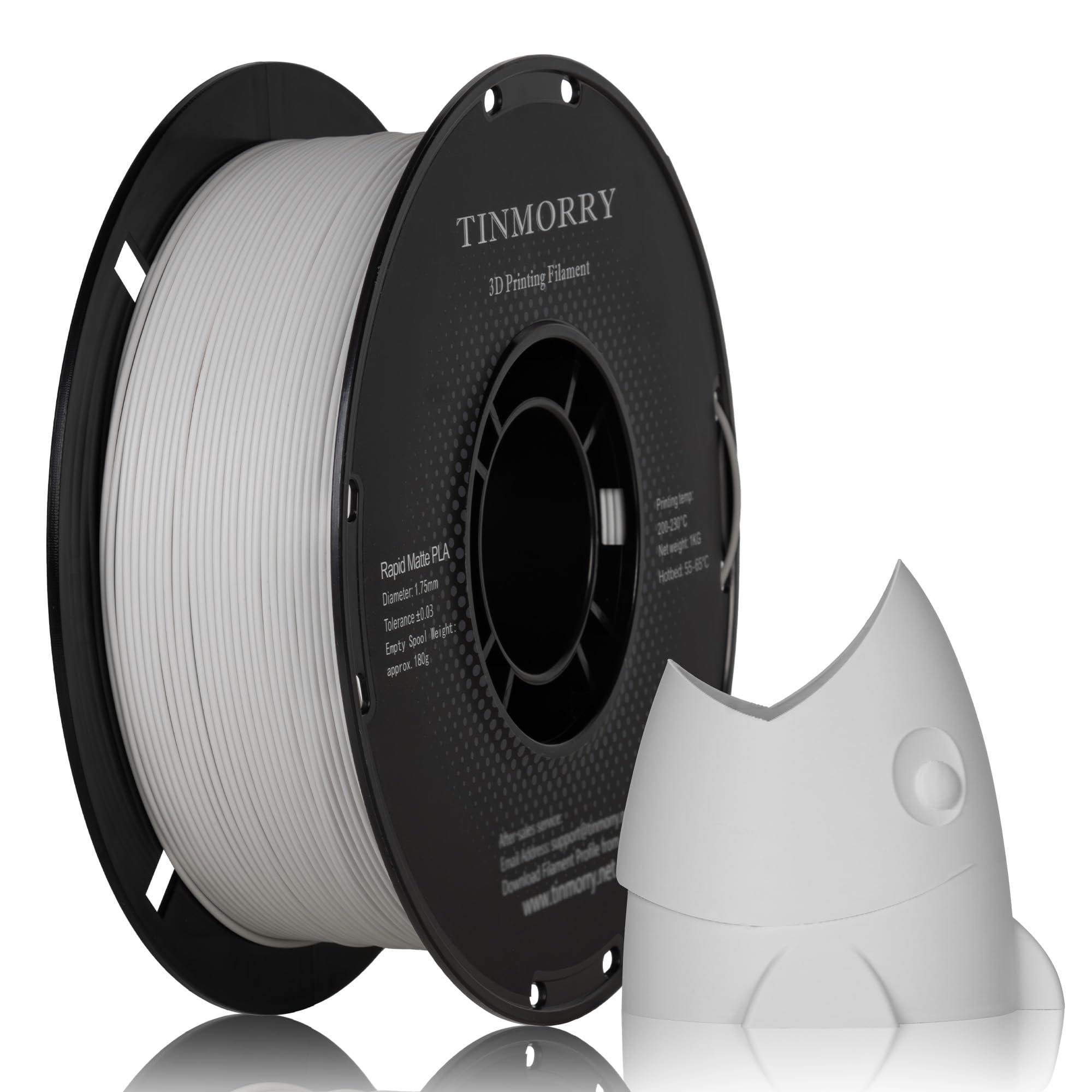 TINMORRY Matte PLA Filament 1.75mm, Matte Surface 3D Printer Filament, Compatible with Bambu Lab FDM 3D Printers, 1 KG Spool (2.