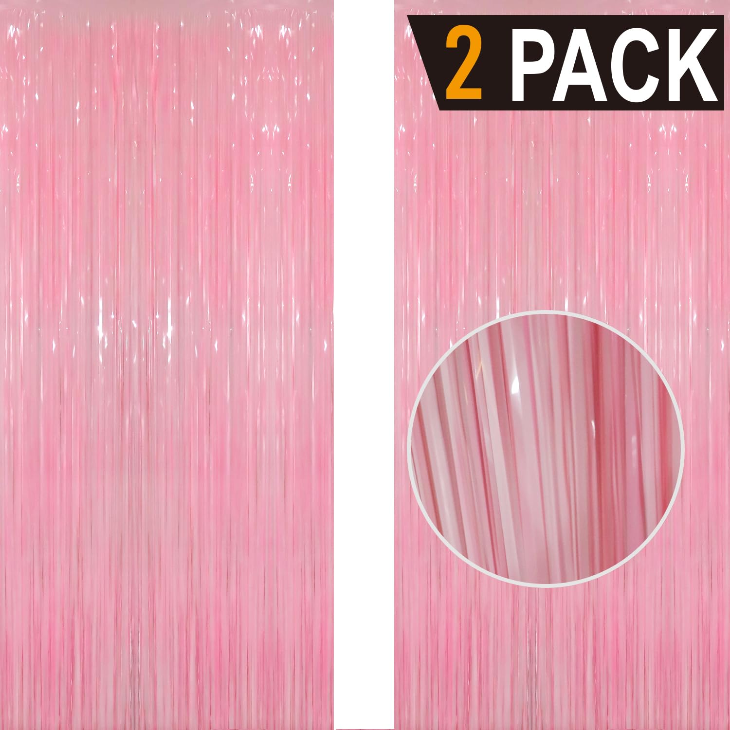 Goer 6.4 Ft X 8.2 Ft Metallic Tinsel Foil Fringe Curtains Party Photo Backdrop Party Streamers For Birthday,Graduation,New Year