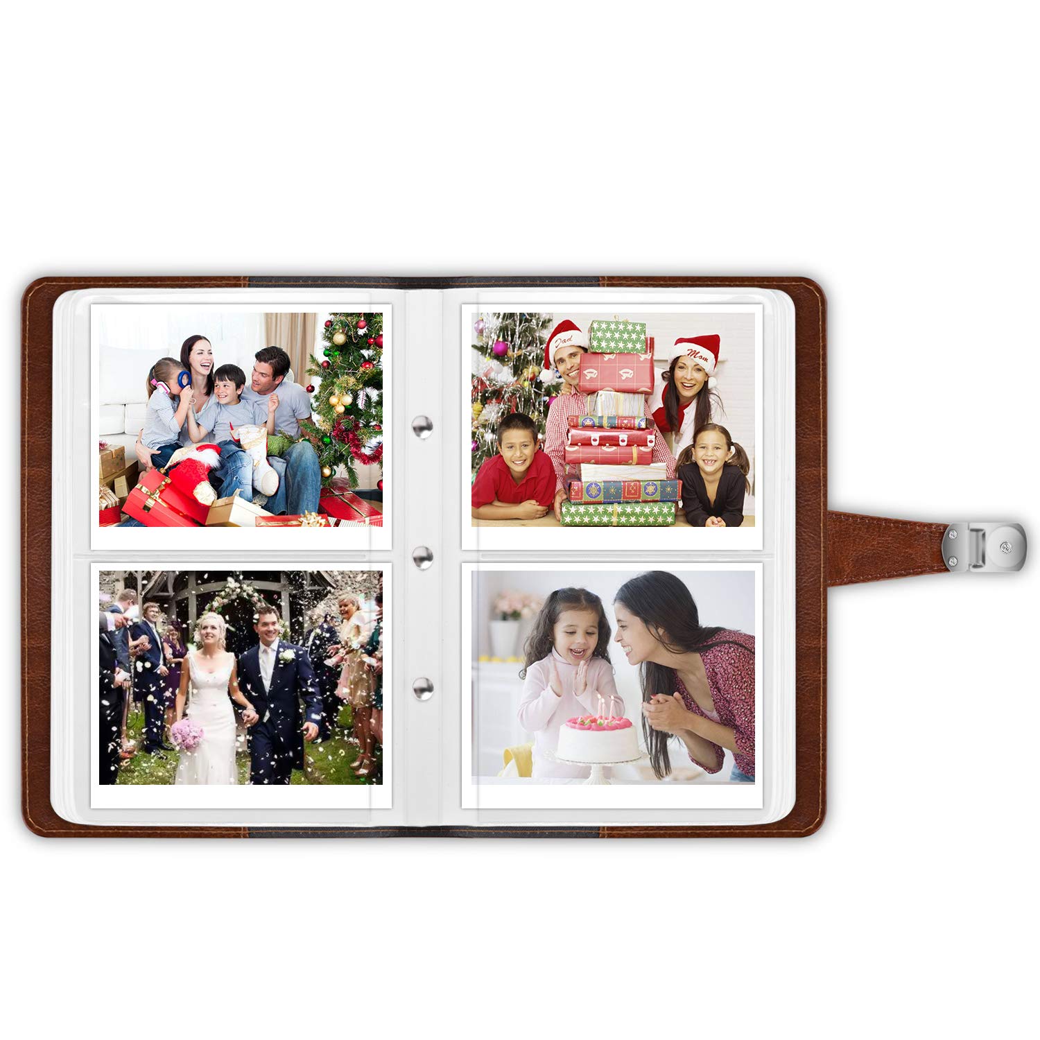 Fintie Small Photo Album For 3.5X4.5 Inch Films   64 Pockets Albums For Fujifilm Instax Wide 400/ Wide 300/ Polaroid Now+/ I Typ