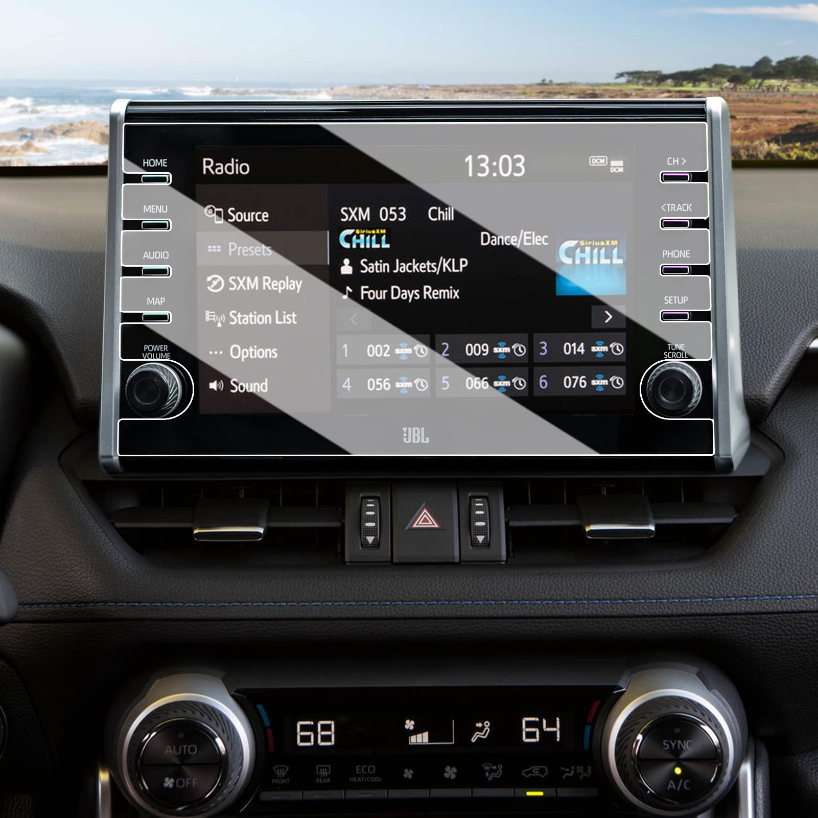 Ttcr Ii Compatible With 2022 Toyota Rav4 Jbl Screen Protector, 9 Inch Tempered Glass Touchscreen Protector For 2022 Rav4 Adventure/Limited/Trd/Prime Se/Hybrid Limited And Xse Navigation Display